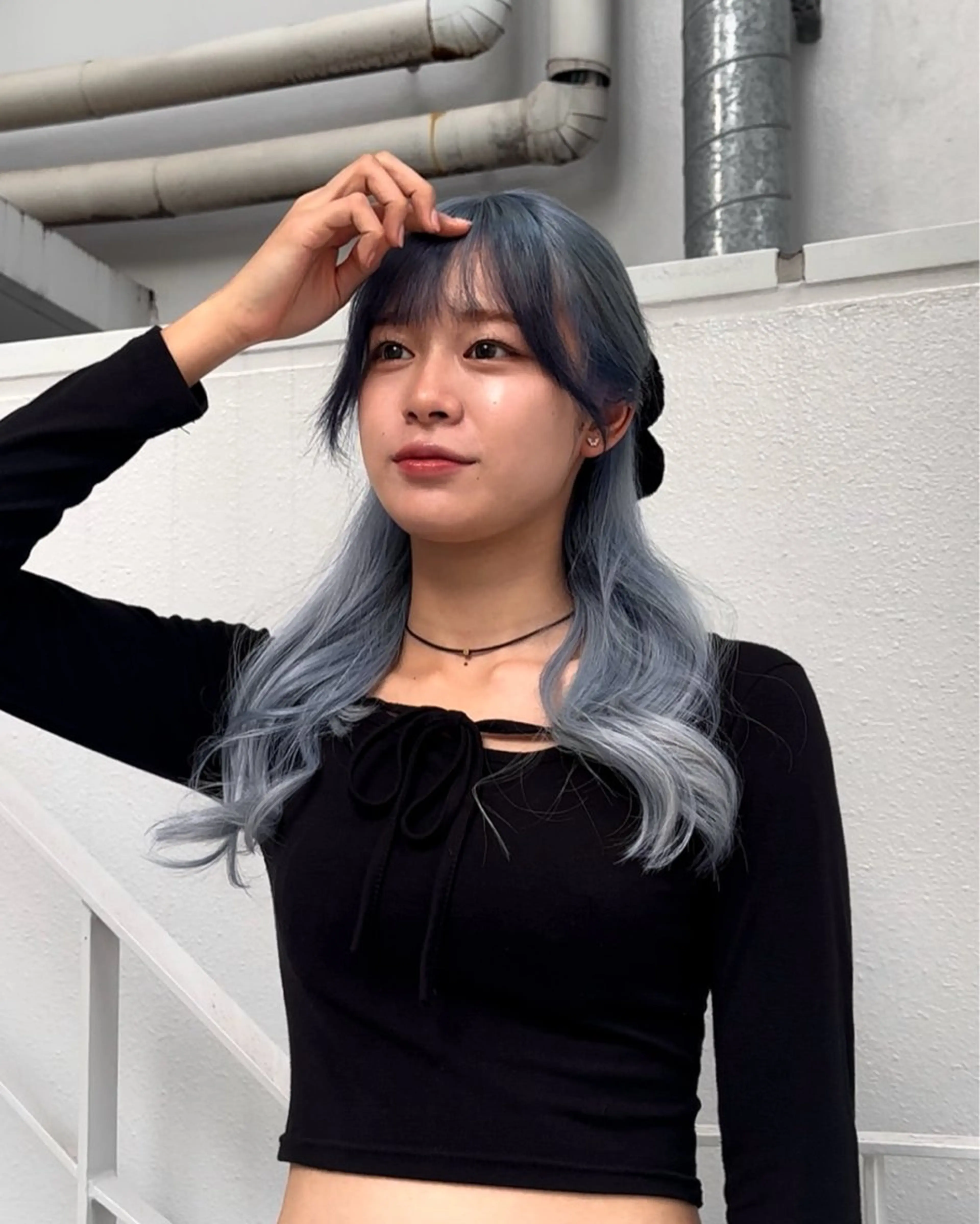 ロング カラー ブリーチ トリートメント くろき みらいのヘアスタイル