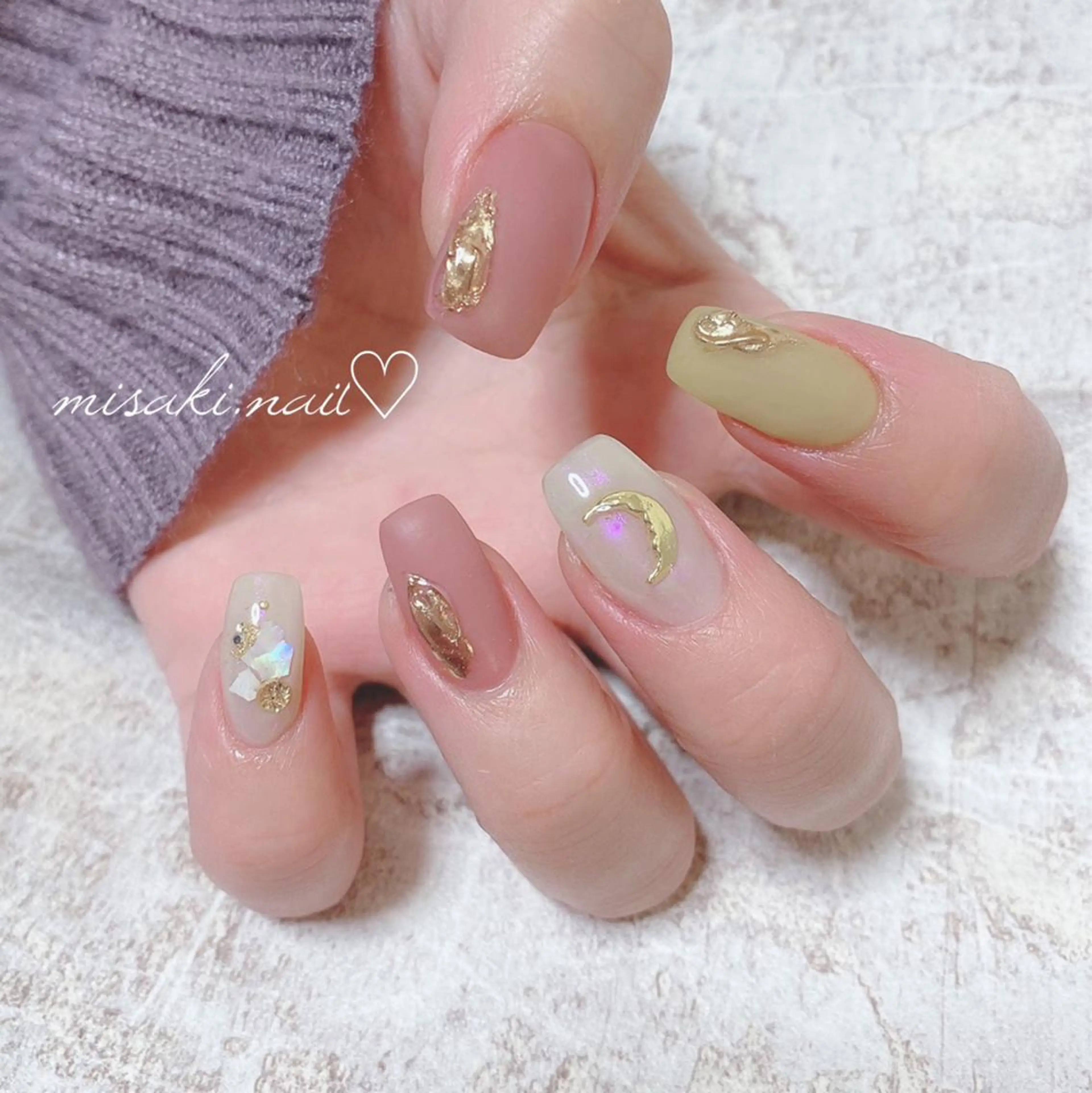 ネイル 韓国ネイル ワンホンネイル ハンドネイル nailsalon miinailsのネイルデザイン
