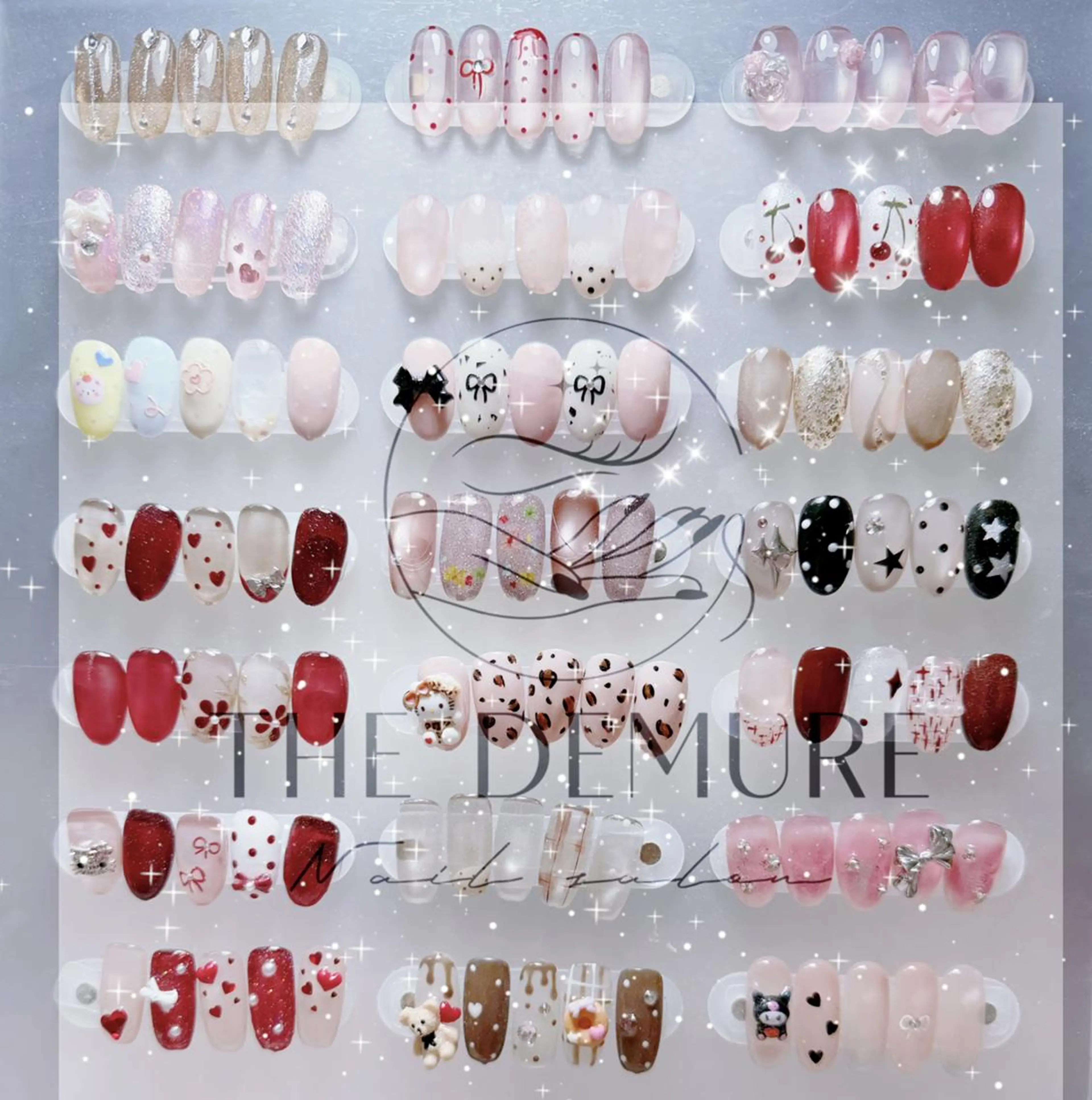 ネイル アートネイル フットネイル キラキラネイル 韓国ネイル ロングネイル Ella nailのネイルデザイン