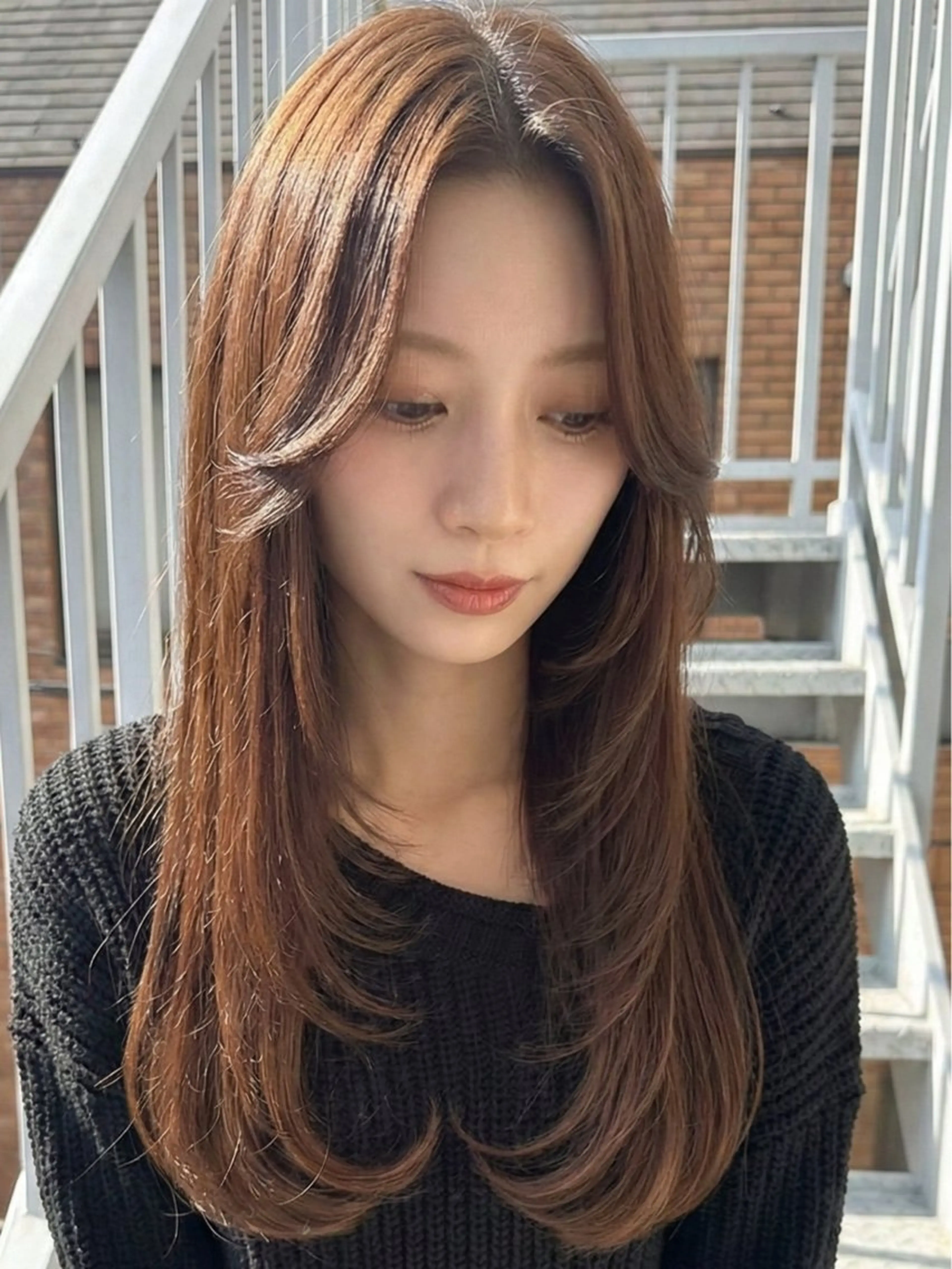 ロング カラー カット ヘアカラー トリートメント 【Rowel】 大野　虹歩のヘアスタイル