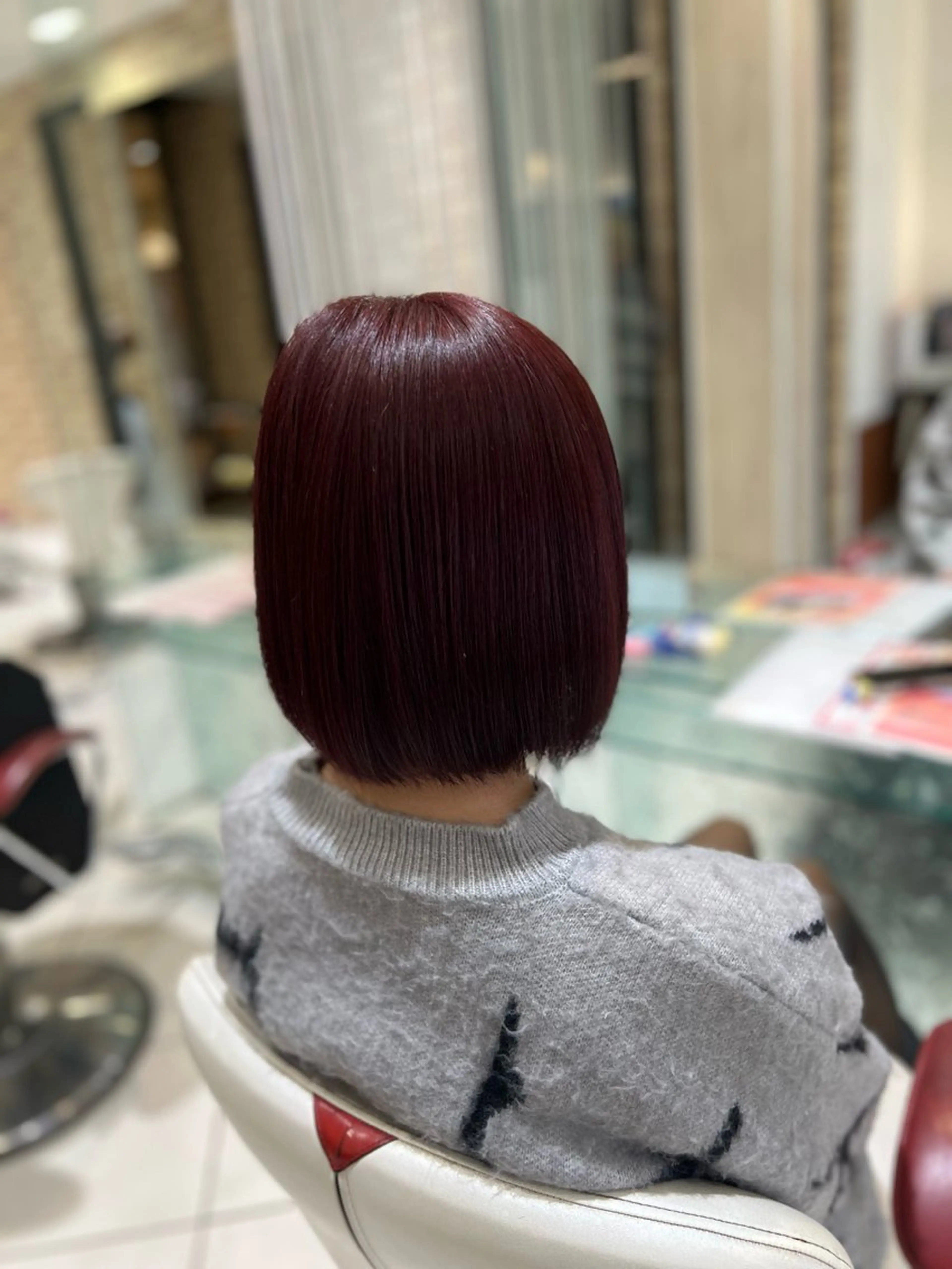 ショート カラー バレイヤージュ ブリーチ ケアブリーチ 透明感カラー デザインカラー カット トリートメント ボブ/ハイトーン髪質 改善/越谷✨クラモチのヘアスタイル