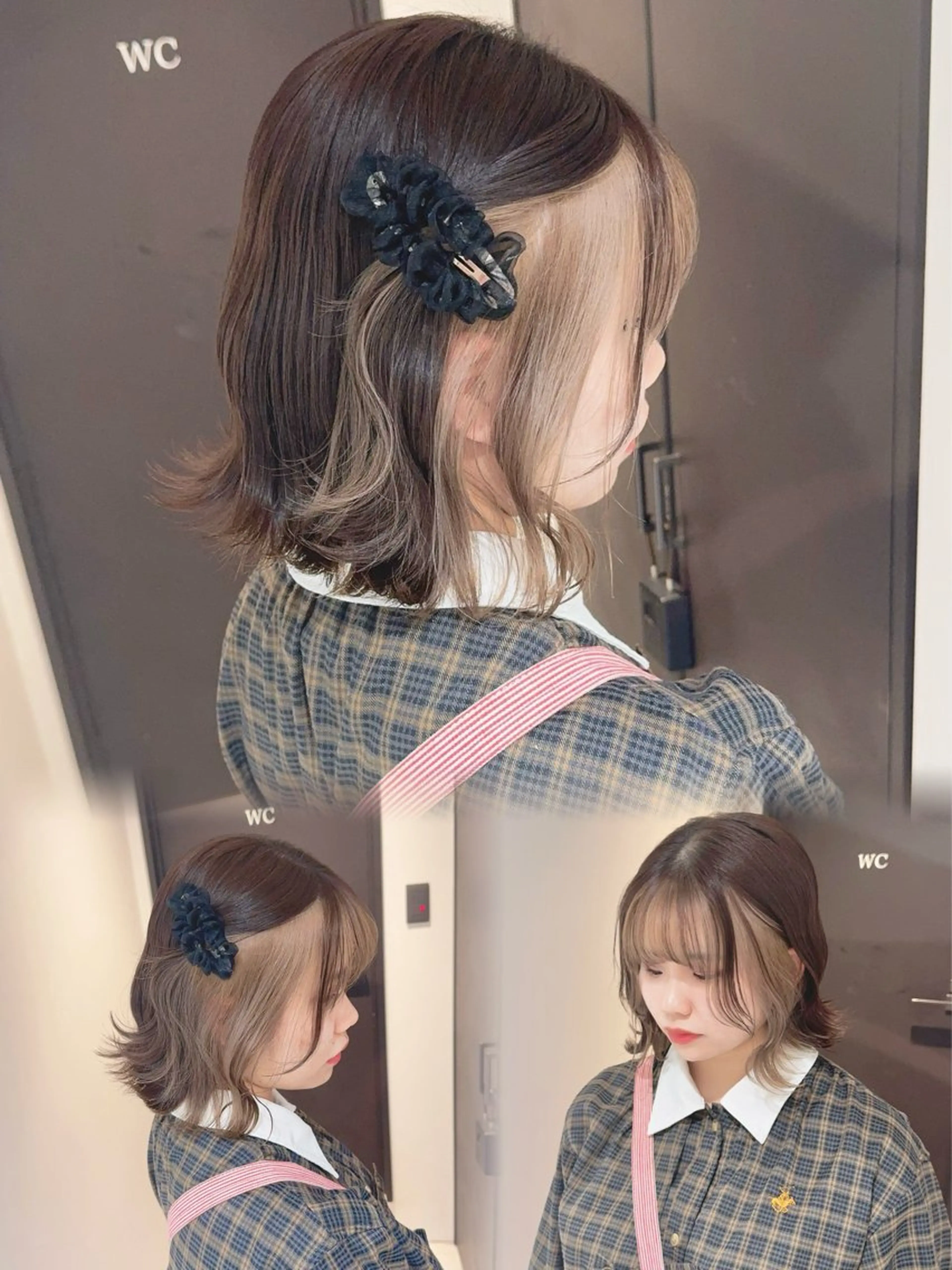 カラー ミストバング  フェイスフレーミング ヘアカラー トリートメント 渋谷:インナーカラー ／🍒エリカ🍒のヘアスタイル