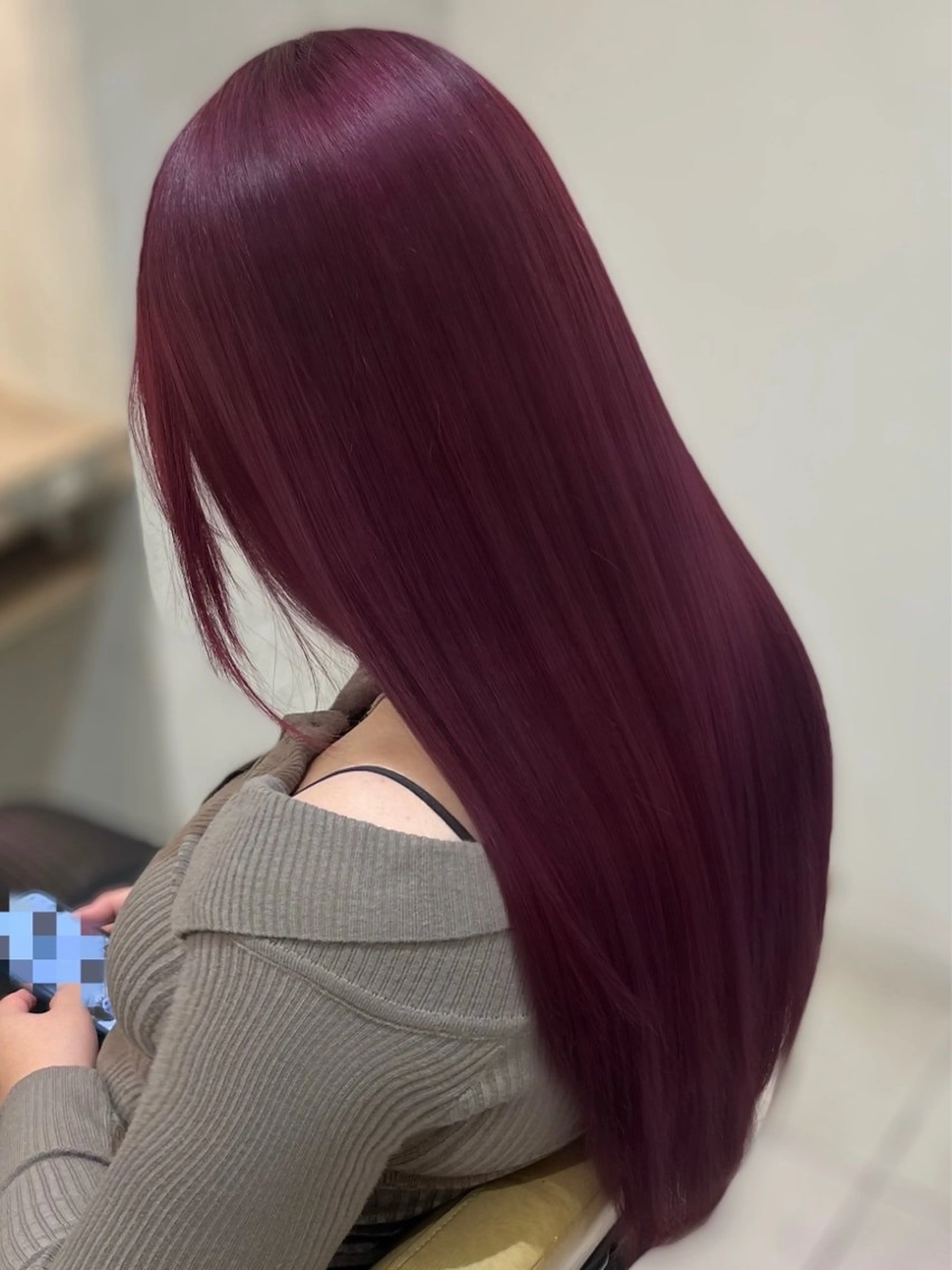 ロング カラー ツダ ミウのヘアスタイル