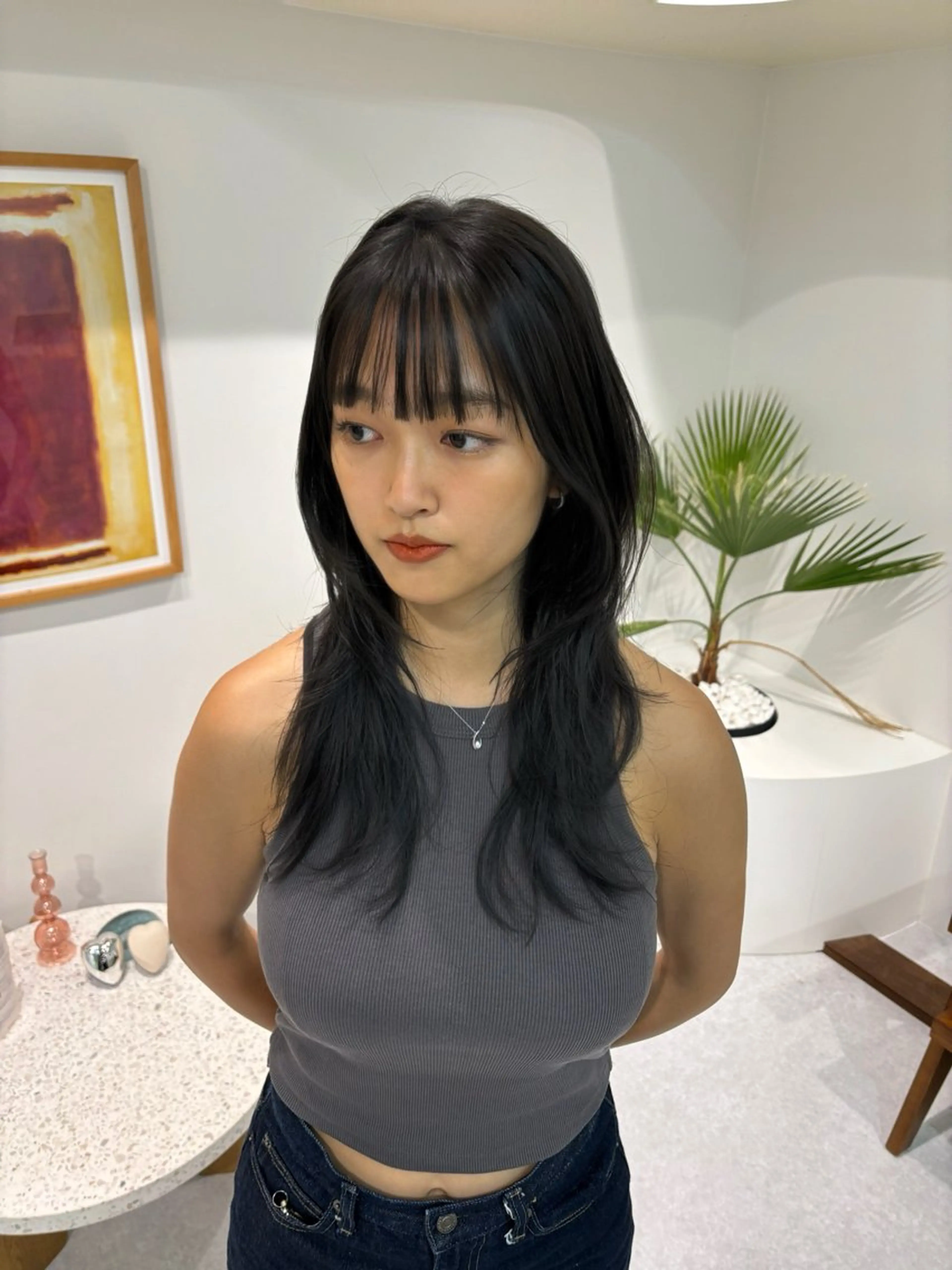 ロング カラー ハイレイヤー レイヤーカット カット ヘアカラー トリートメント レイヤーカット🎀 kanaのヘアスタイル