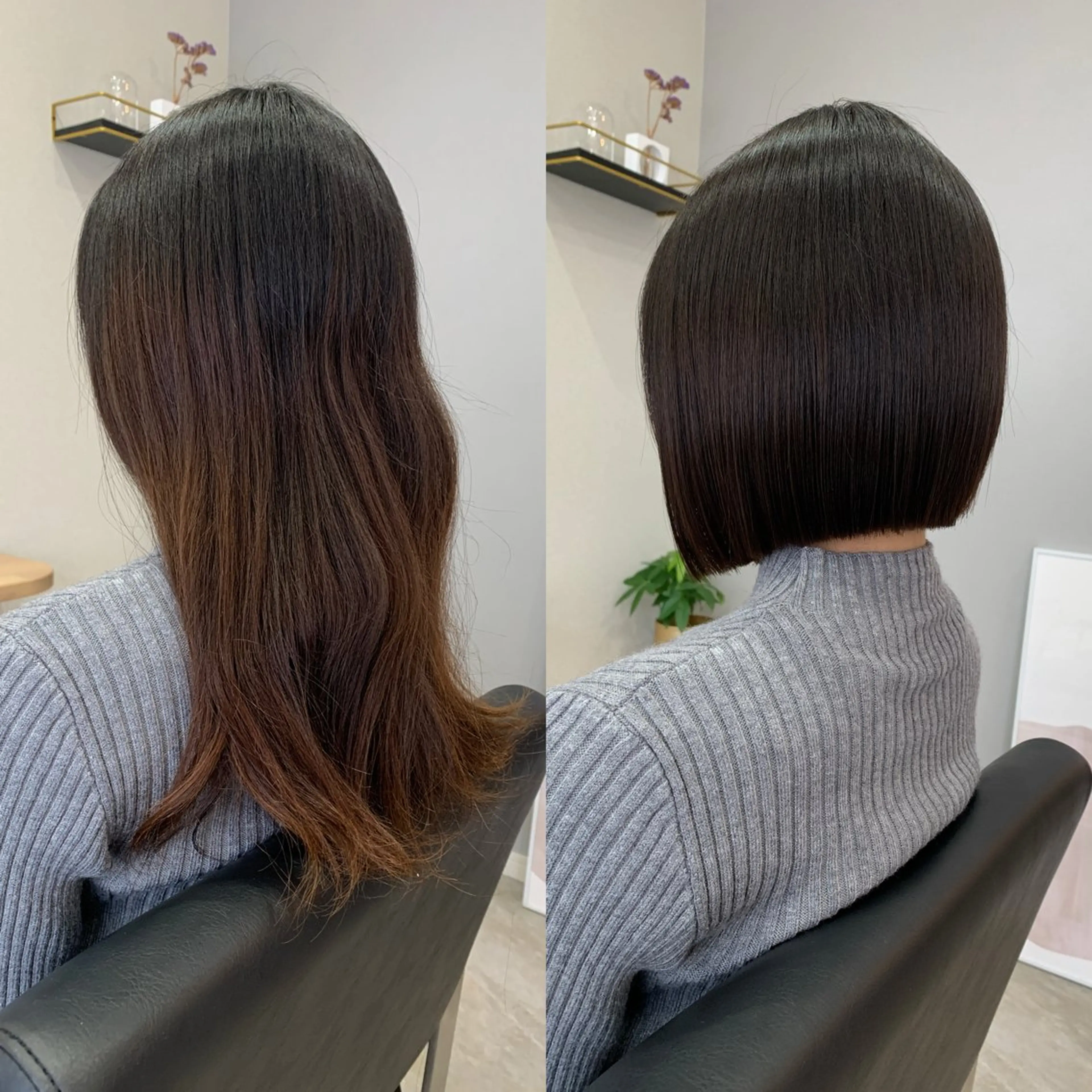 ショート ボブ カット ヘアカラー 縮毛矯正 トリートメント en.桐山 晃彦のヘアスタイル