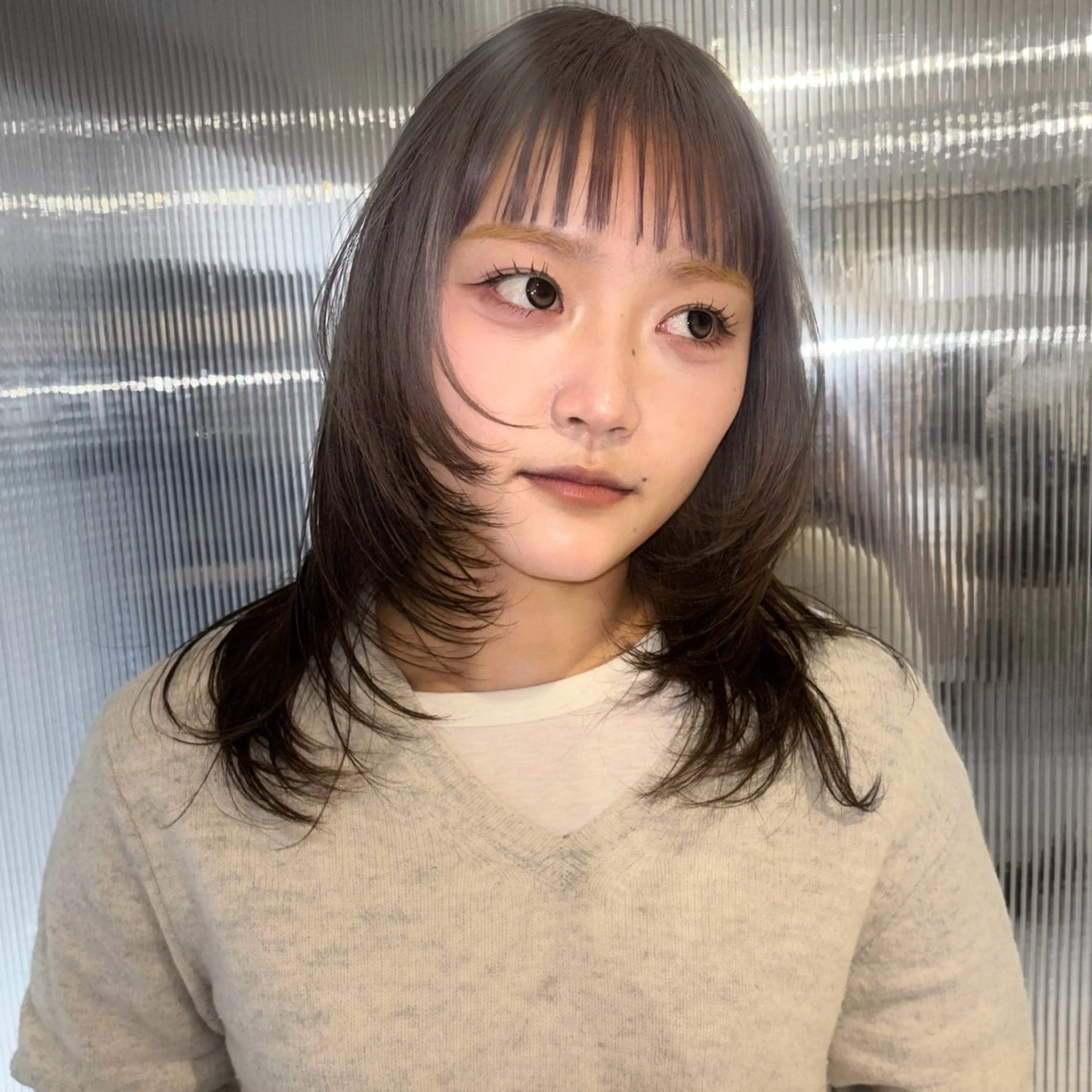 ミディアム カラー ヘアカラー トリートメント Rena✴︎トレンド ×スタンダードMIXのヘアスタイル