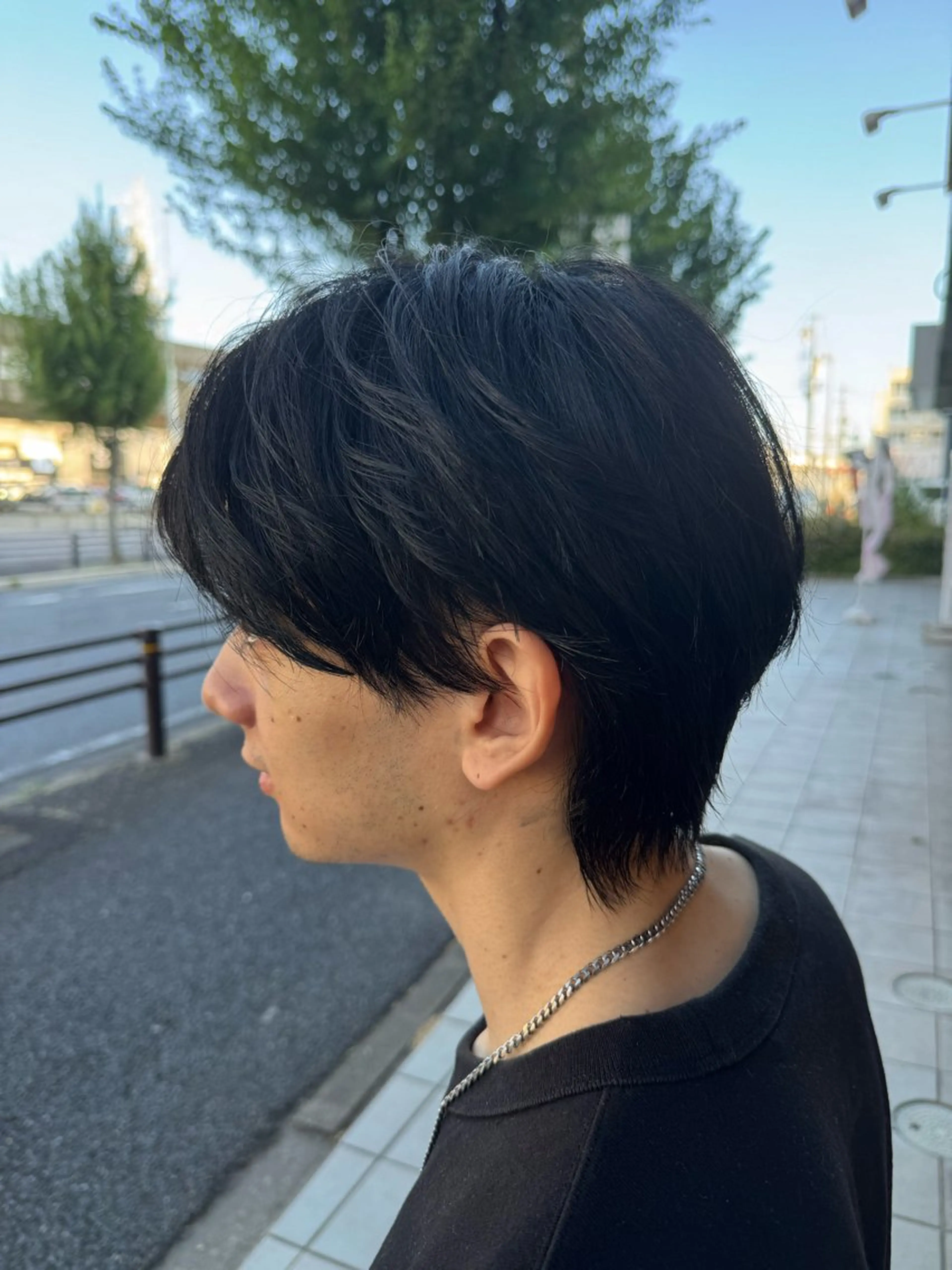 ショート カラー メンズ メンズウルフカット シースルーバング ウルフカット select 大森 慶斗のヘアスタイル