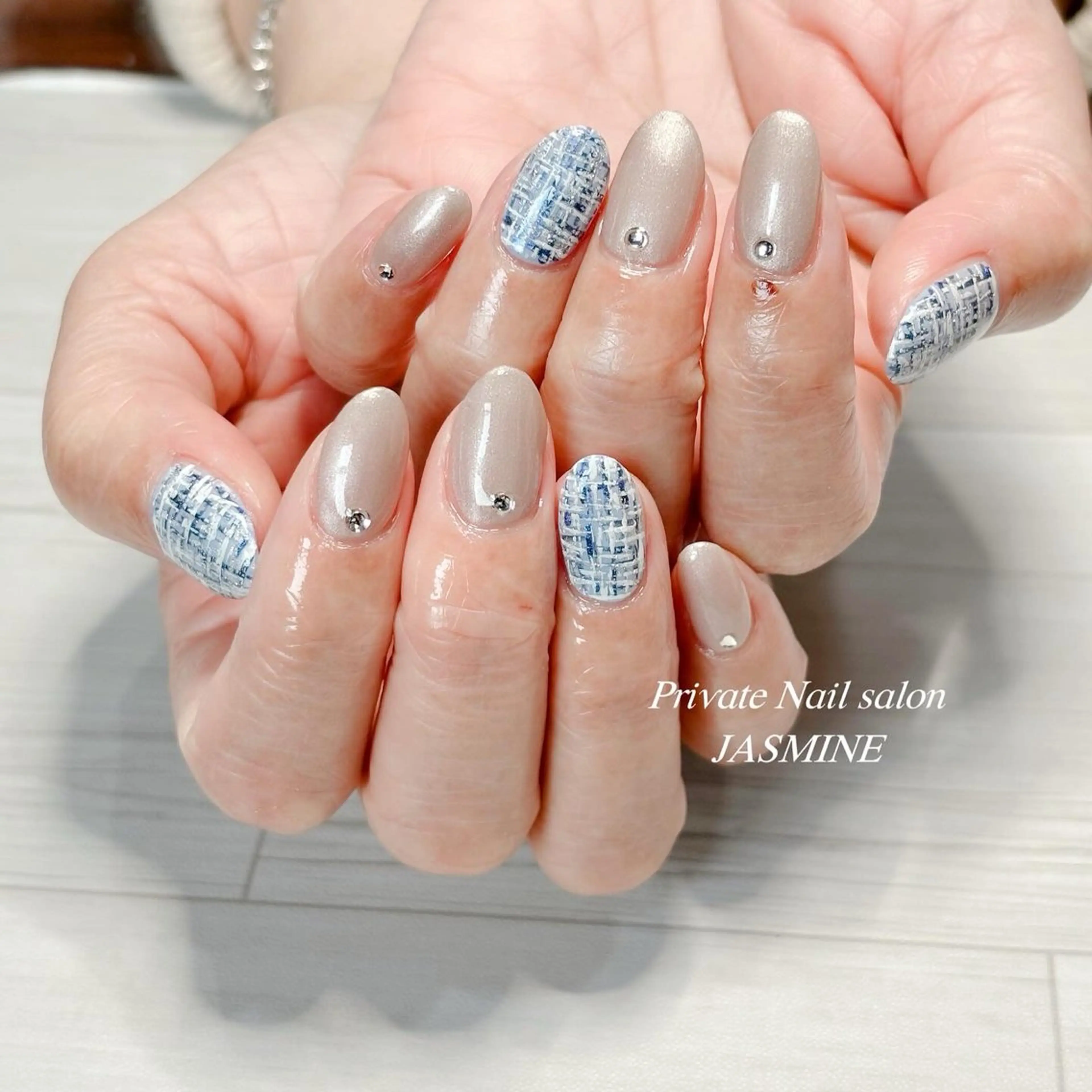 ネイル ツイードネイル Nail salon JASMINEのネイルデザイン