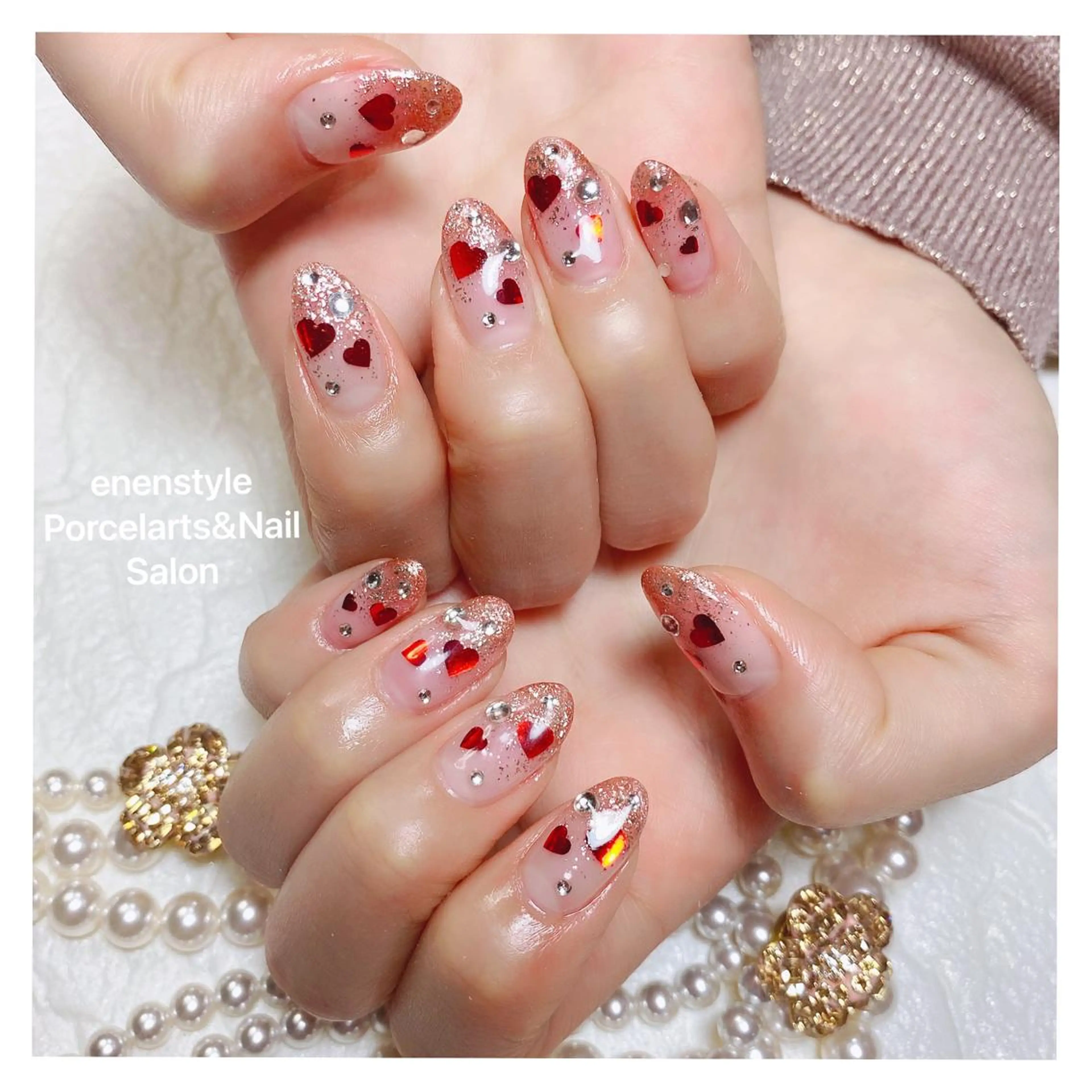 ミディアム ネイル ハンドネイル 👑enen style👑のネイルデザイン