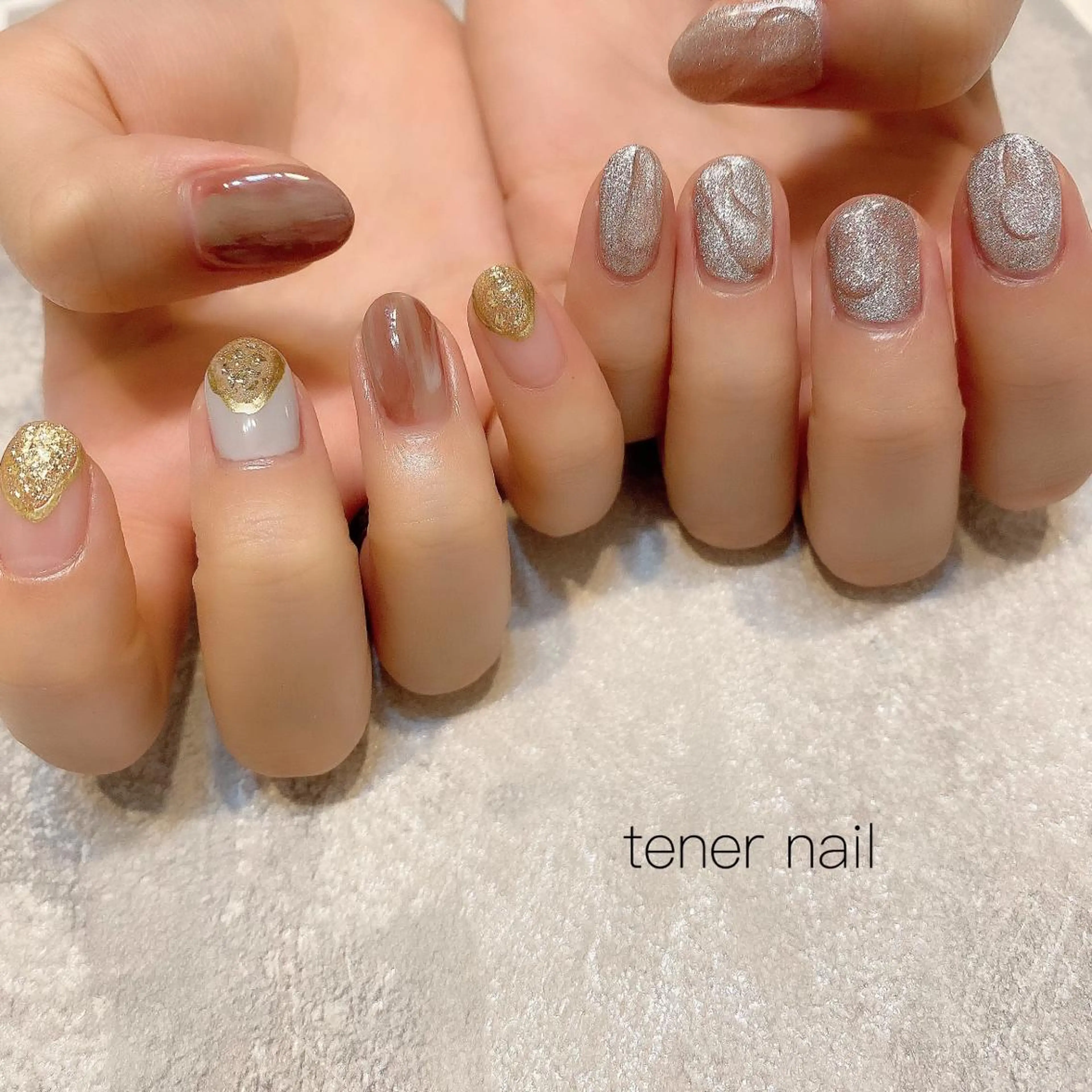 ネイル マグネットネイル ニュアンスネイル テネルネイル tener nailのネイルデザイン