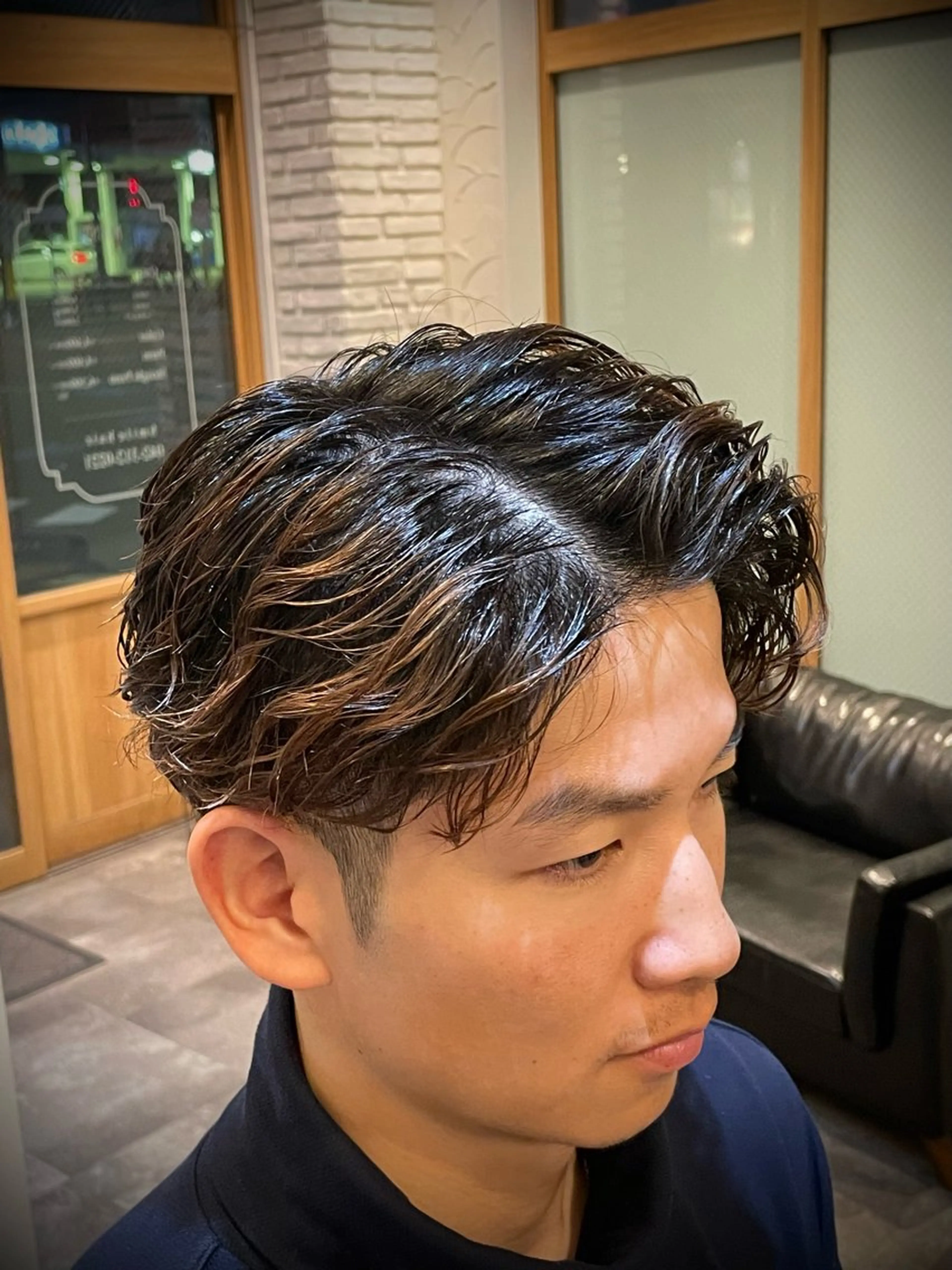 パーマ メンズ 💈barber 中根 龍星のヘアスタイル