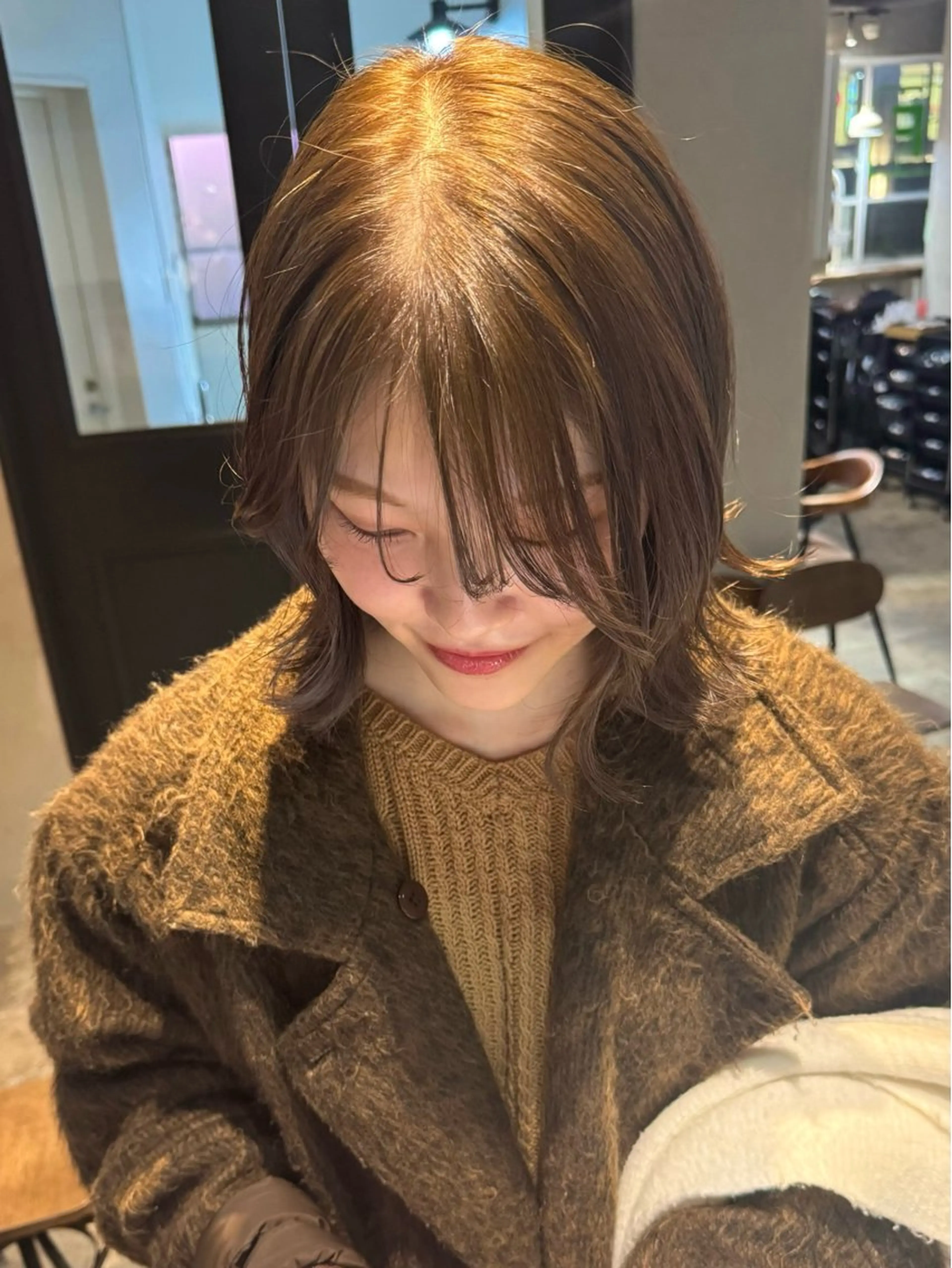 カラー カット ヘアカラー クキノケイカ /暖色カラーのヘアスタイル