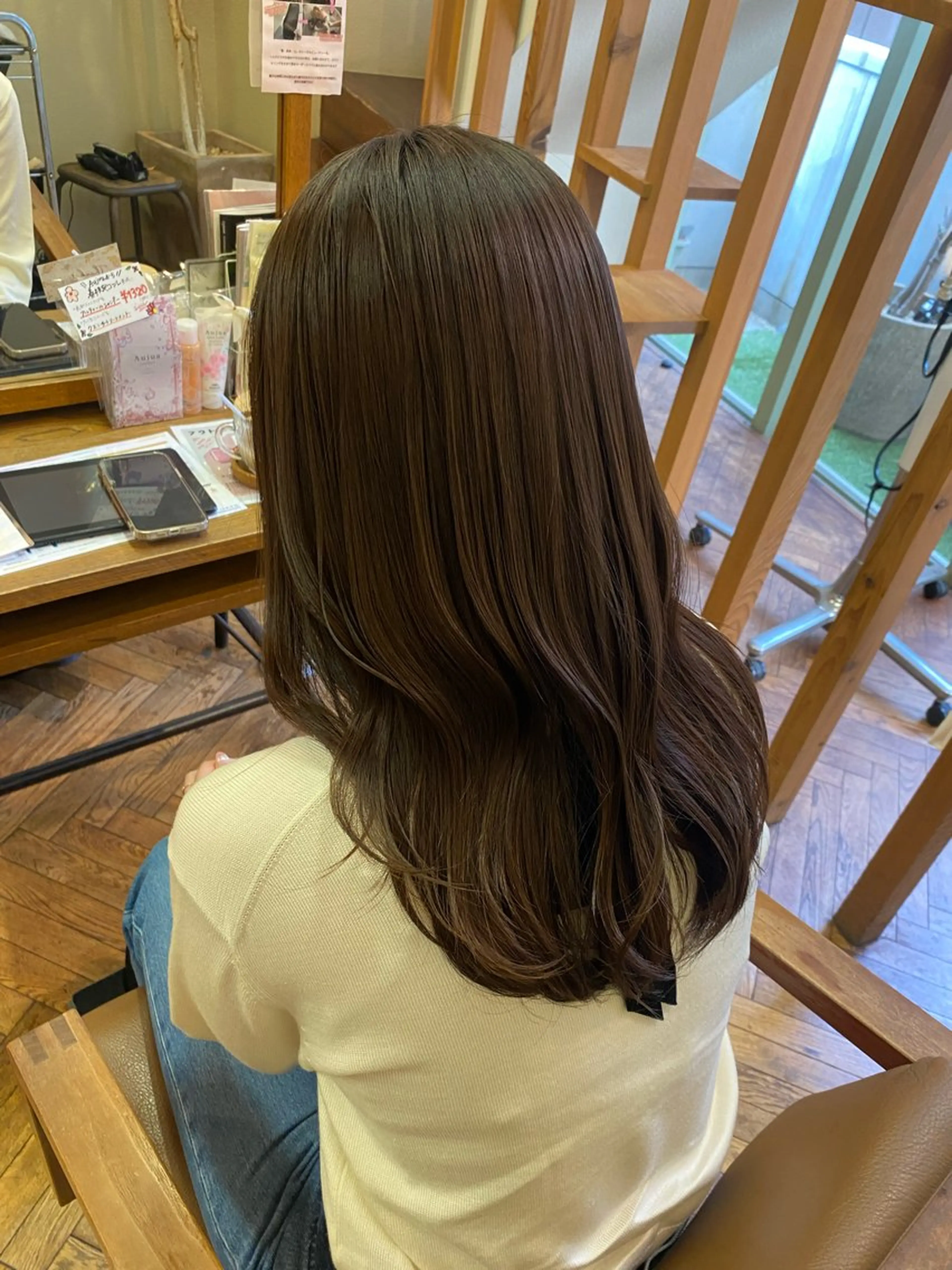 ロング カラー カット ヘアカラー トリートメント 透明感カラー/ 小顔カット/ミヅキのヘアスタイル