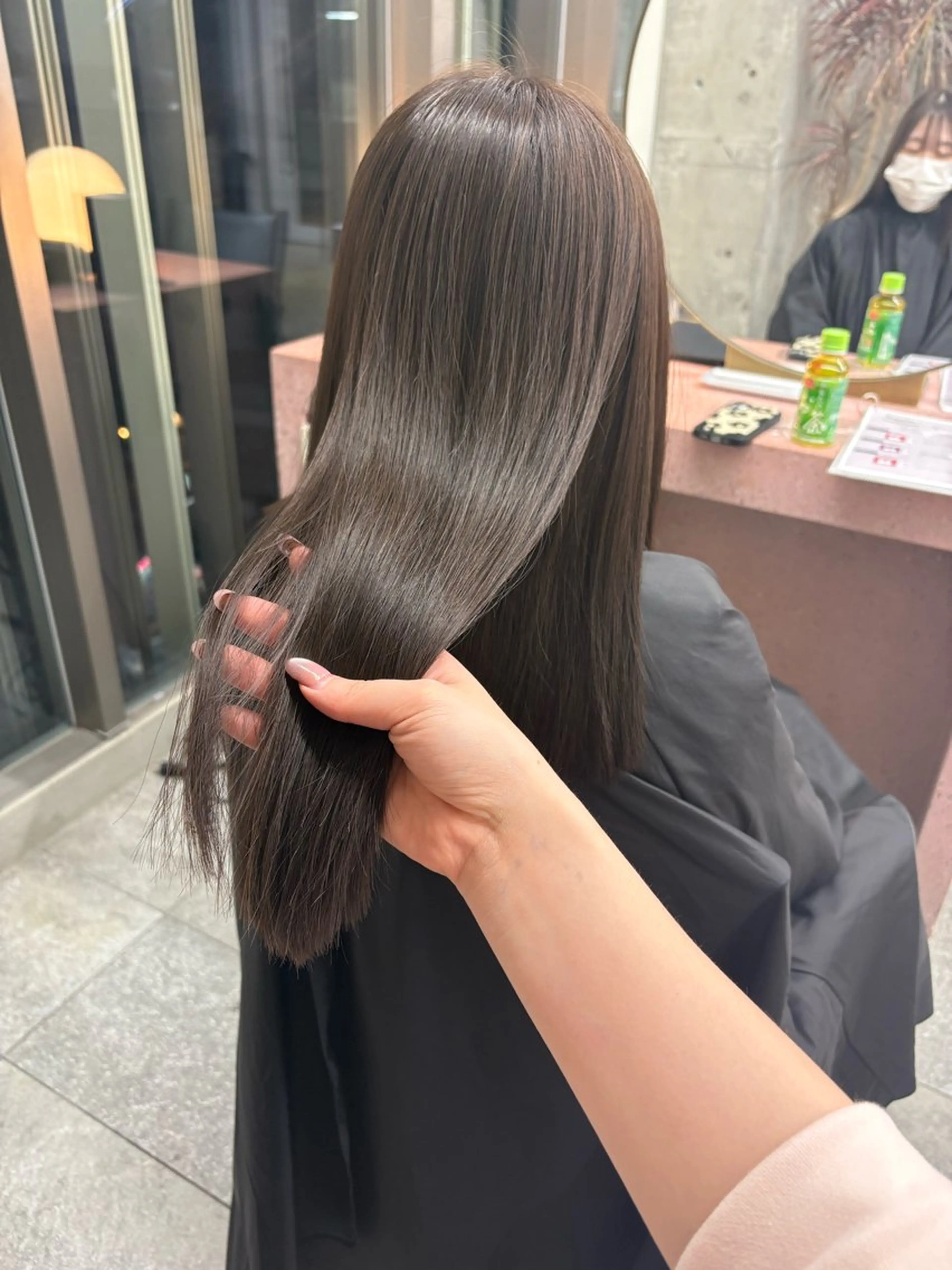 セミロング 酸性ストレート ヘアカラー 鈴木瑛里/ブロンド ベージュ/男女のヘアスタイル