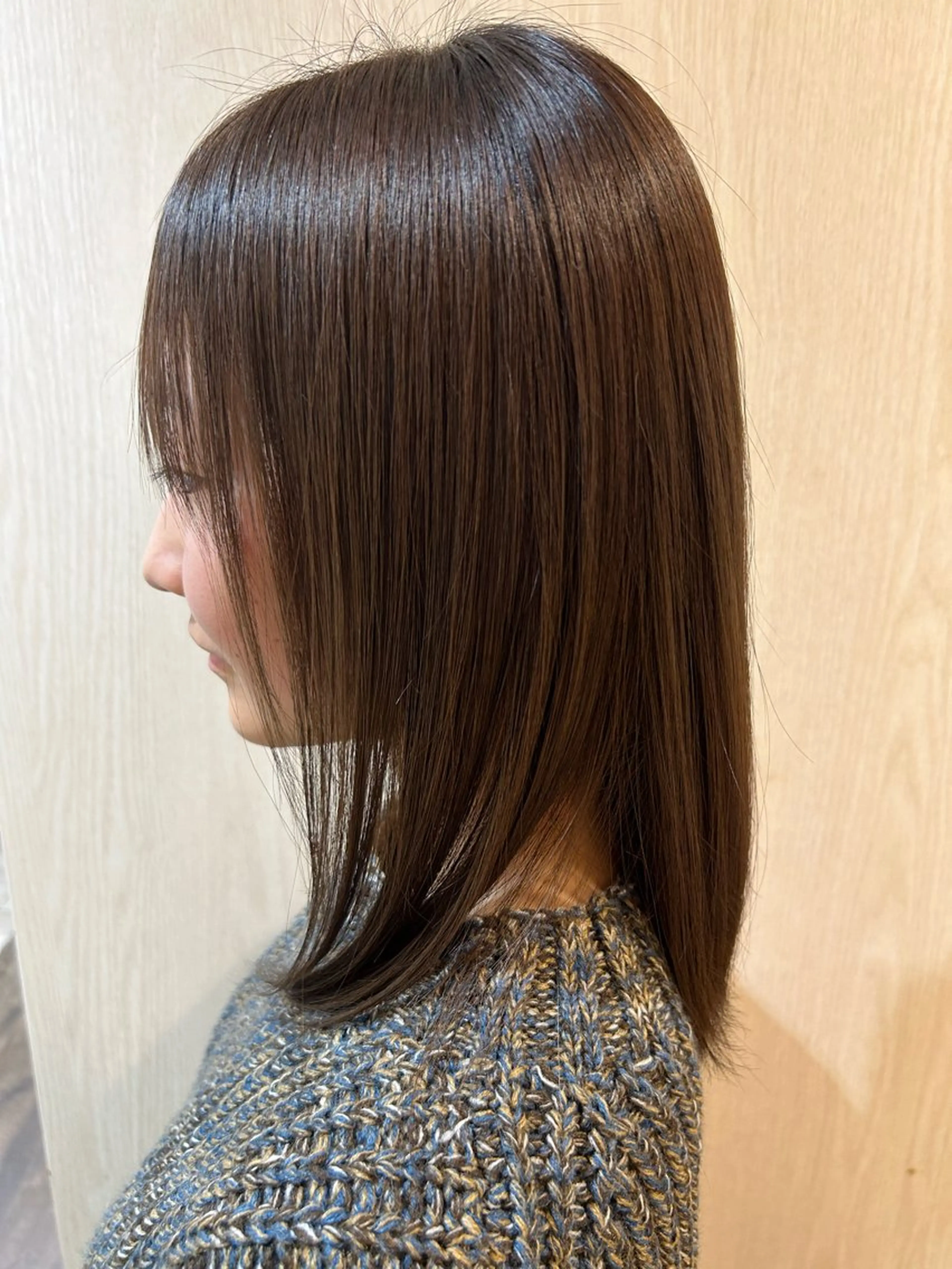 ミディアム カラー ヘアカラー トリートメント ヘッドスパ 森 麻衣葉のヘアスタイル