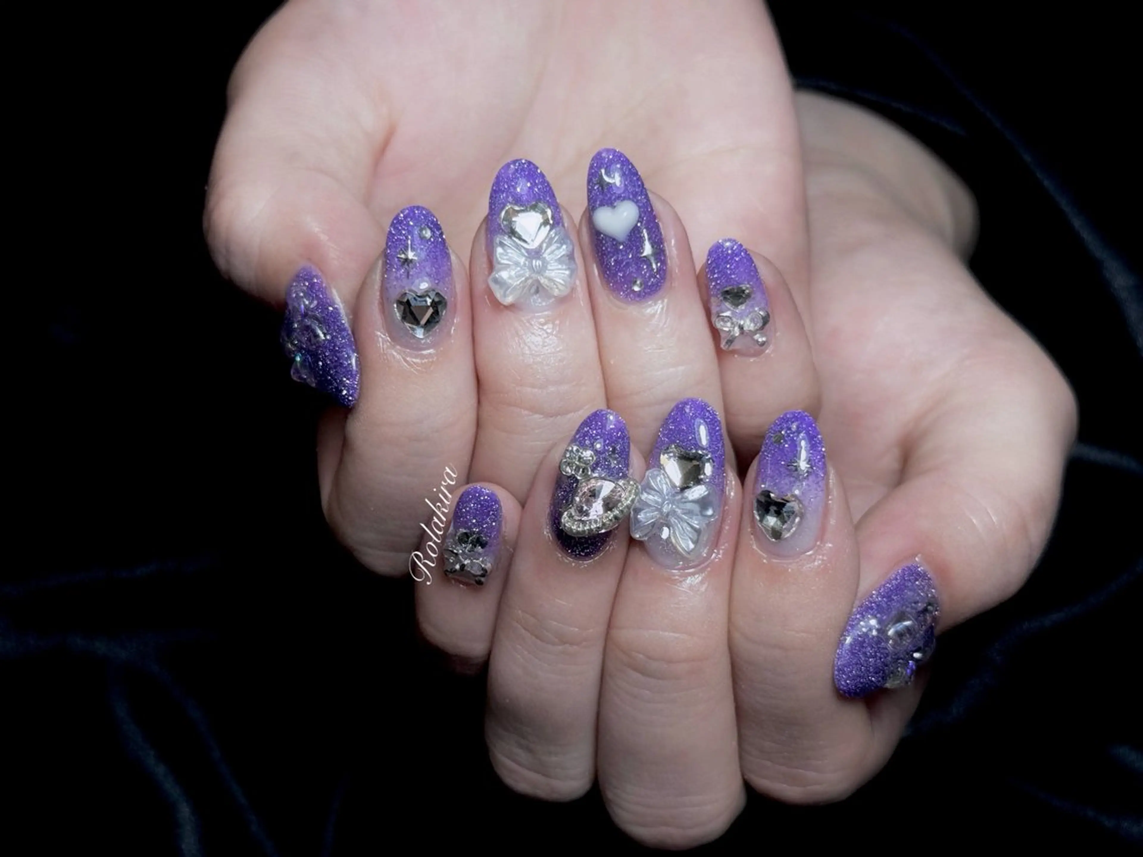 ネイル チークネイル 長さ出し フレンチネイル ジェルネイル 韓国ネイル ハンドネイル Rola kira 麗のネイルデザイン