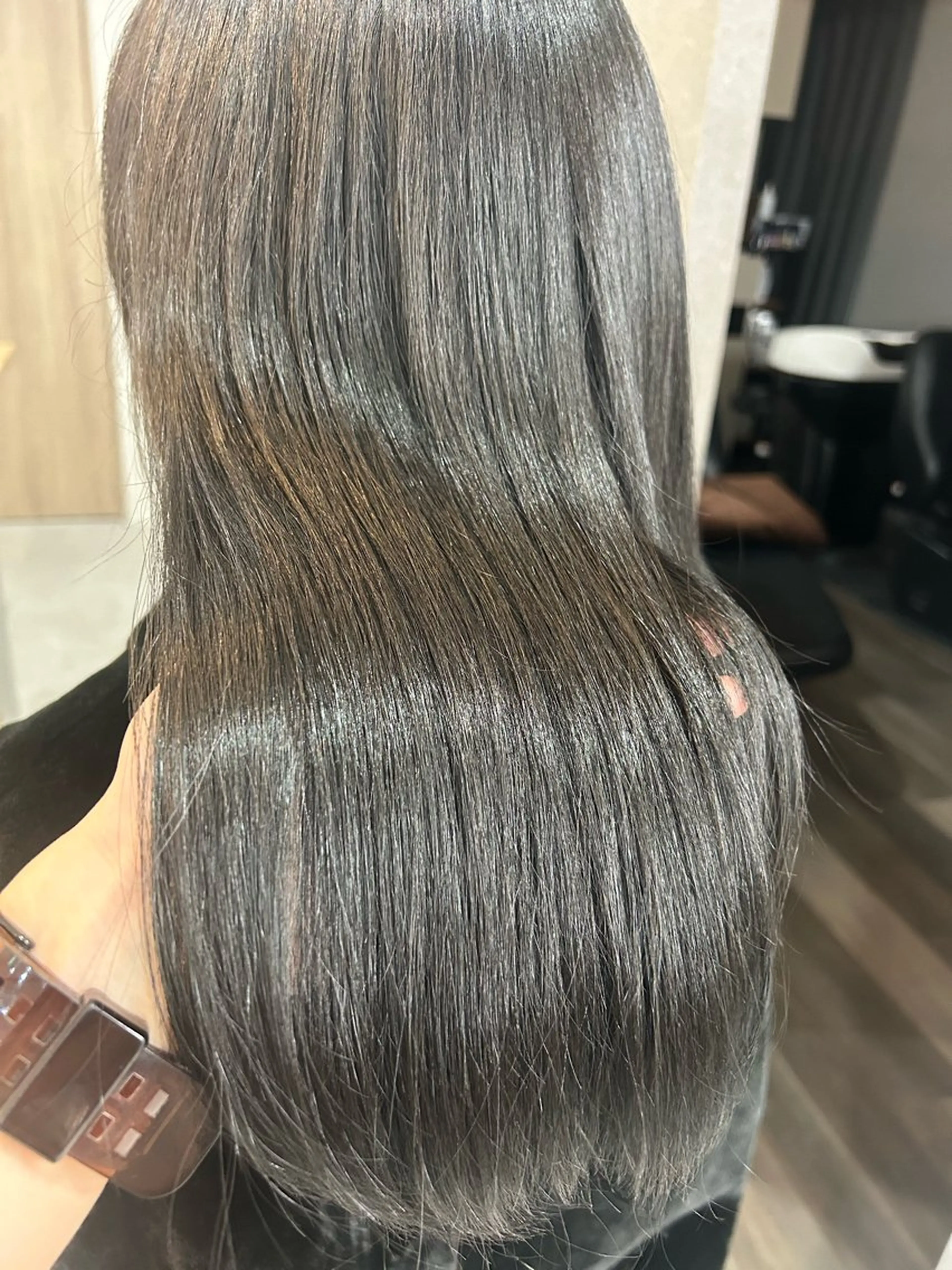 ロング カラー カット ヘアカラー トリートメント 後藤紗英/髪質改善 /オリーブベージュのヘアスタイル