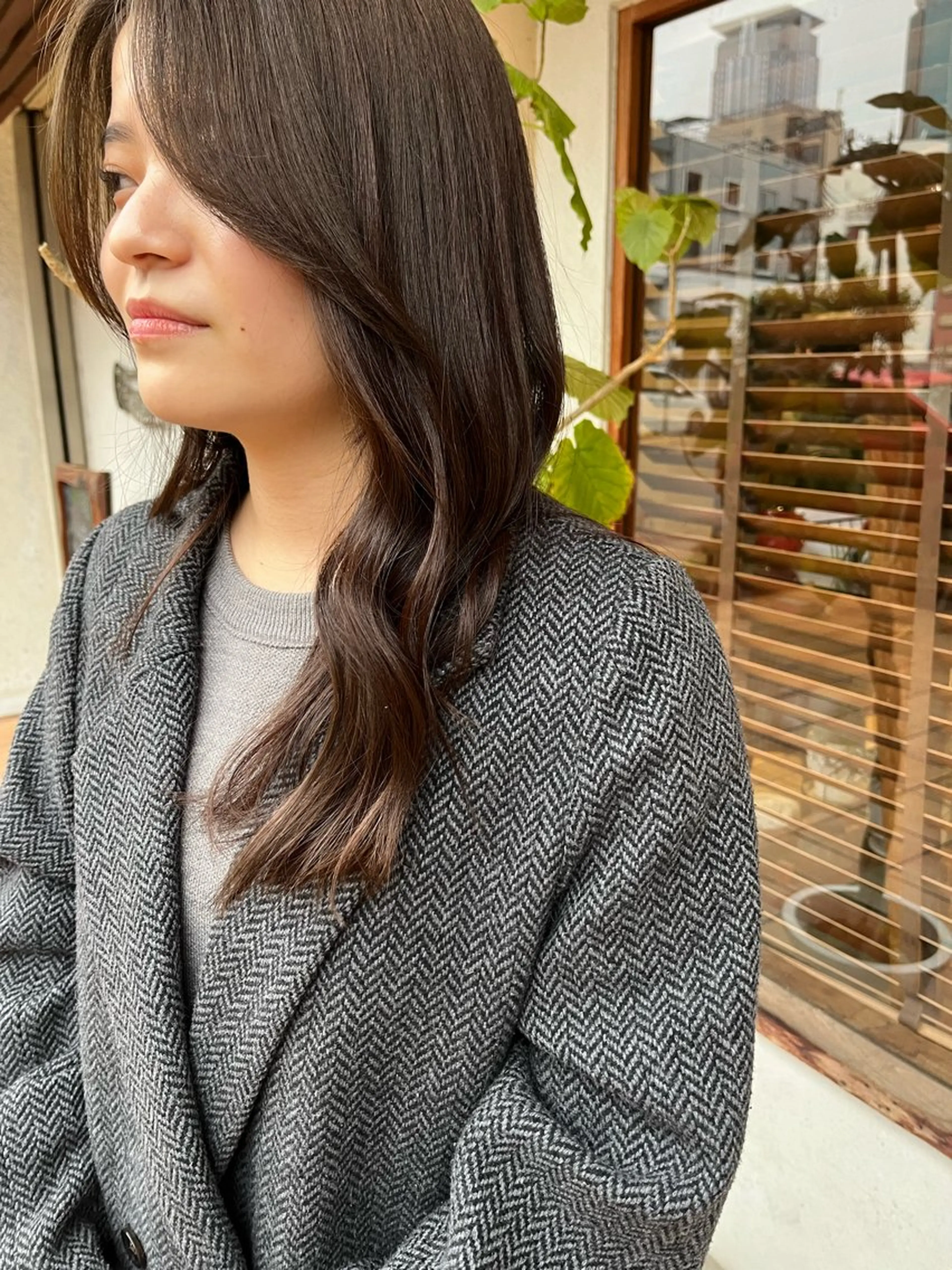 セミロング カット ヘアカラー トリートメント ヘッドスパ putri店長 和田鈴采のヘアスタイル