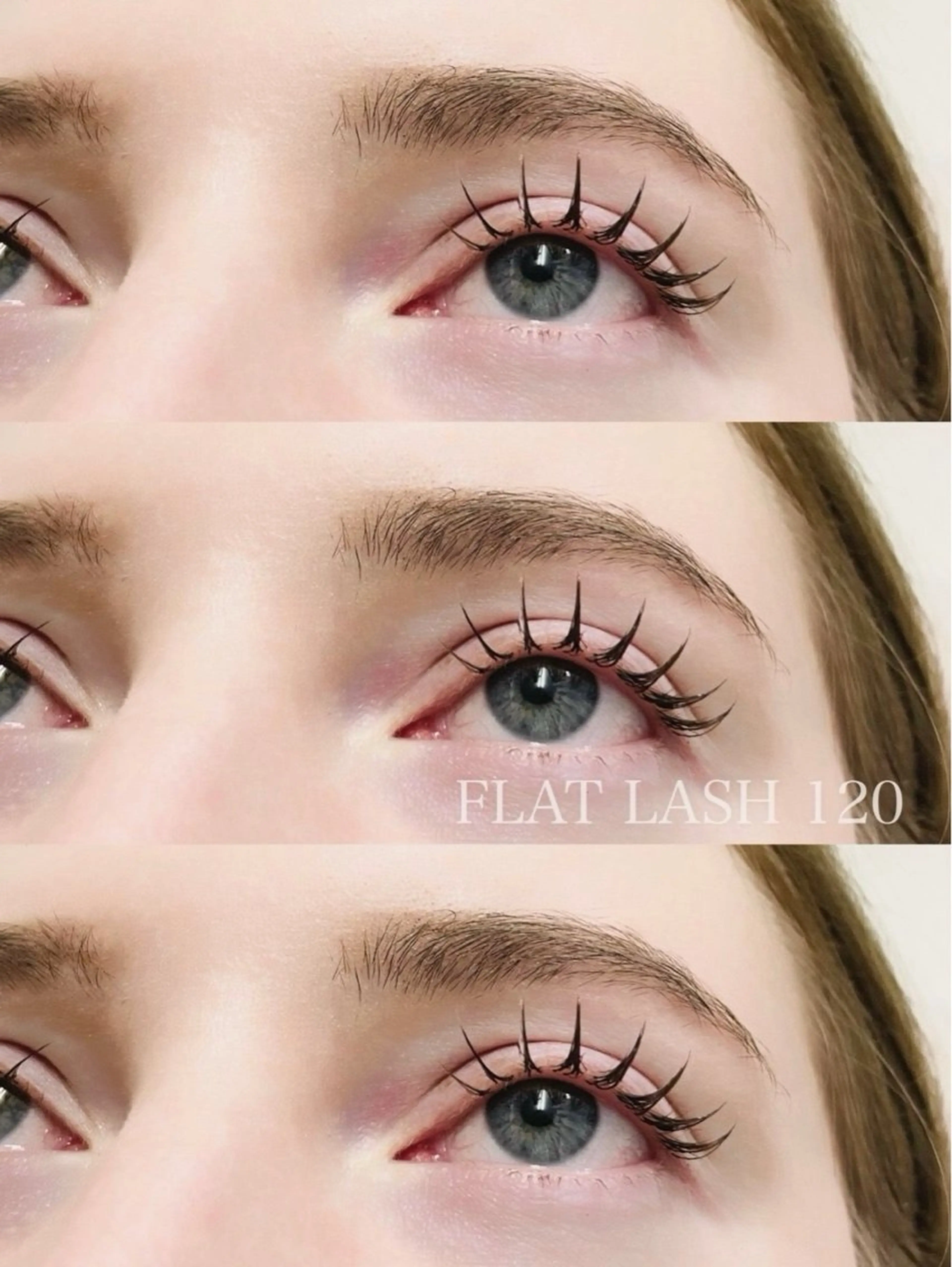 マツエク[フラットラッシュ120本]コーティング仕上げの写真