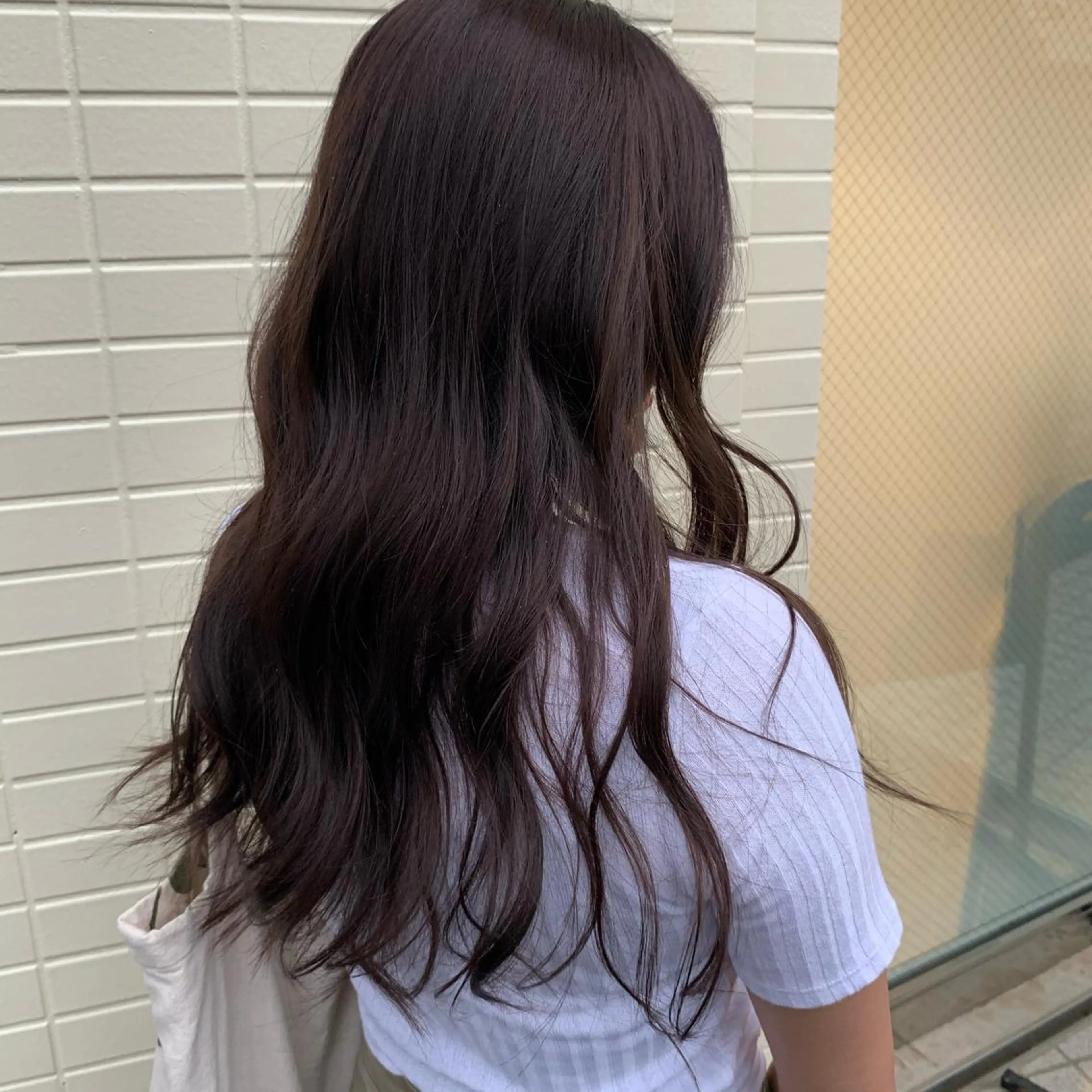 ロング ヘアカラー トリートメント ウスイ ハルカのヘアスタイル