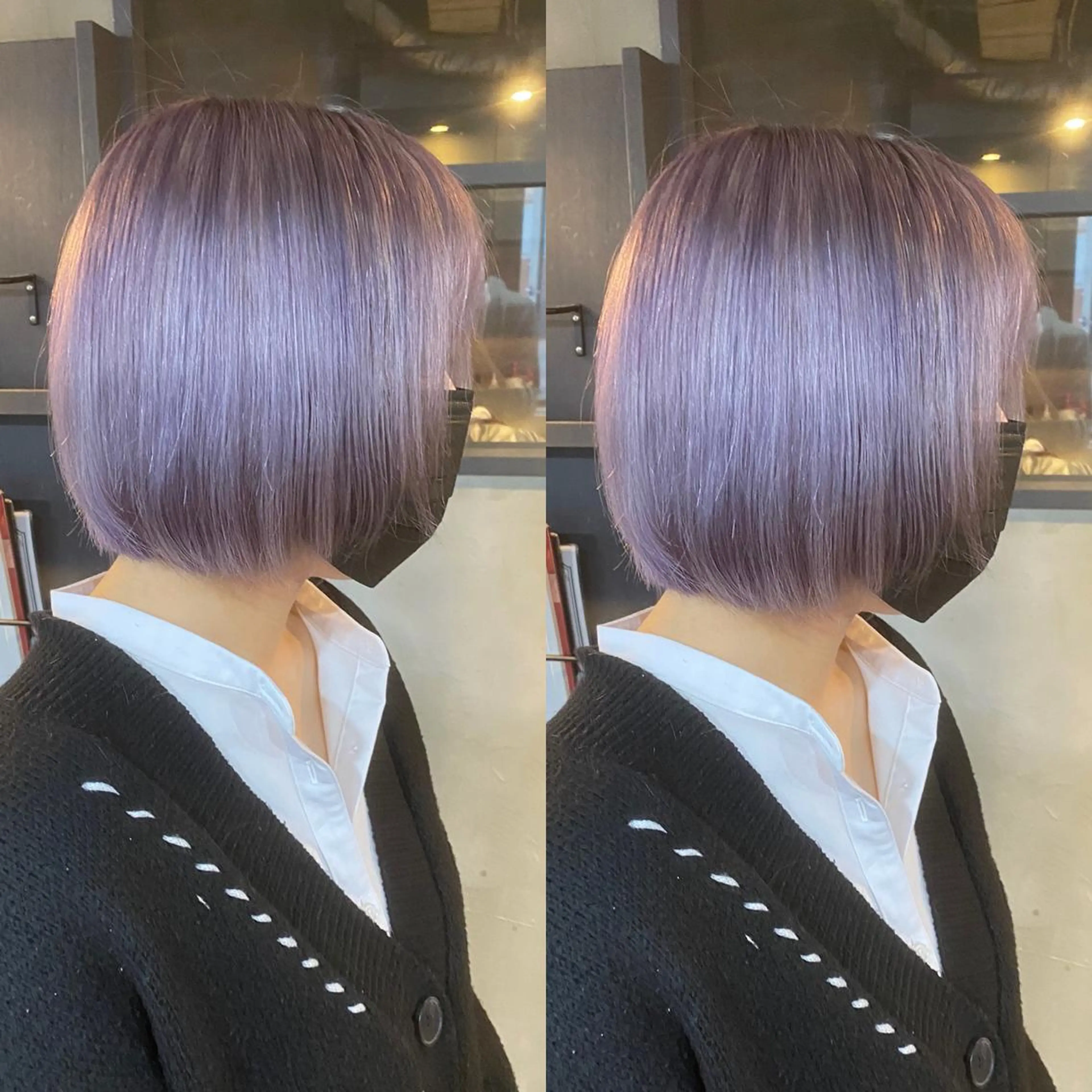 ミディアム カラー ヘアカラー トリートメント yoriダブルカラー 代表すがわらのヘアスタイル