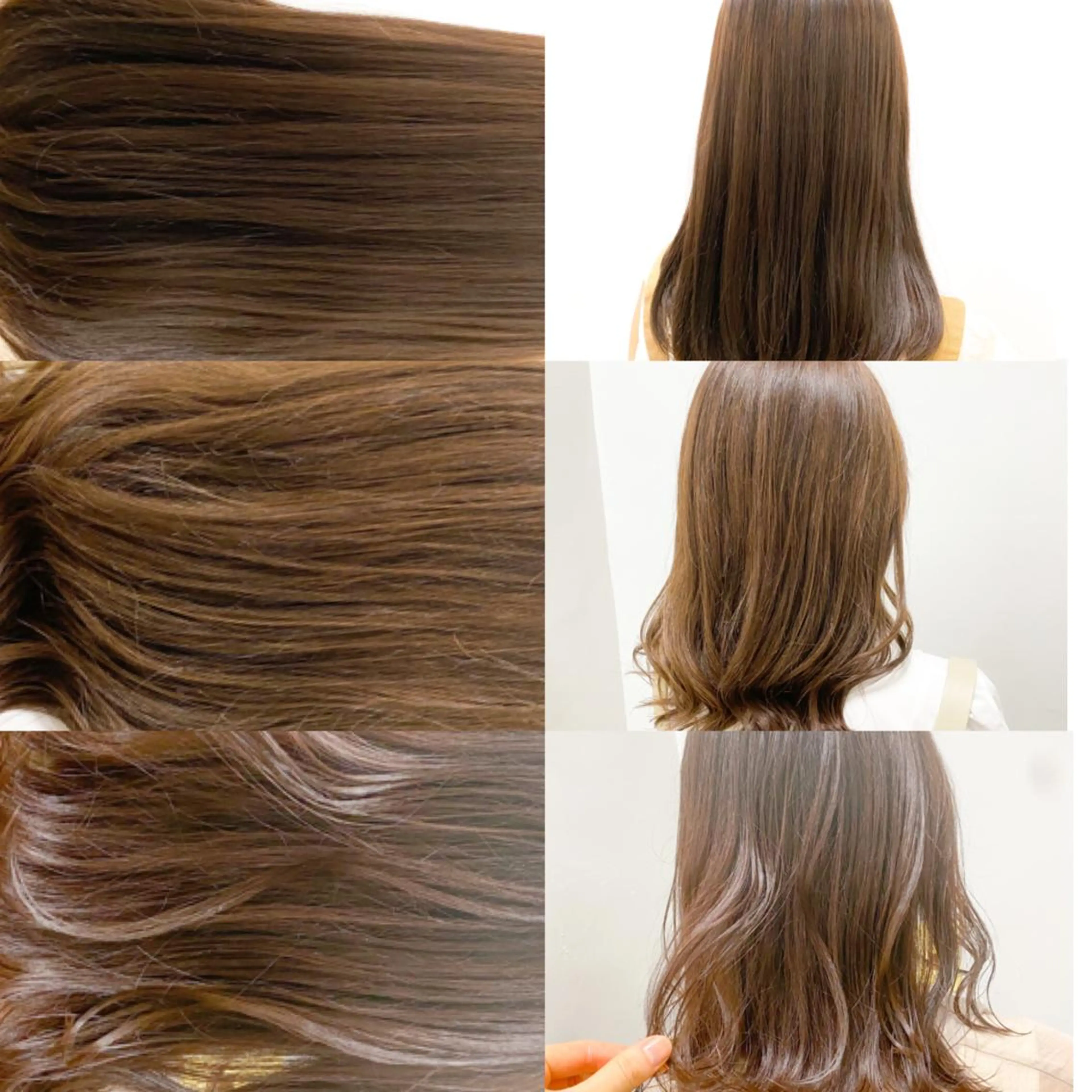 セミロング カラー パーマ ヘアアレンジ ネイル マツエク・マツパ 韓国風ベージュ🤎 赤みなし🌿横浜🤎のヘアスタイル