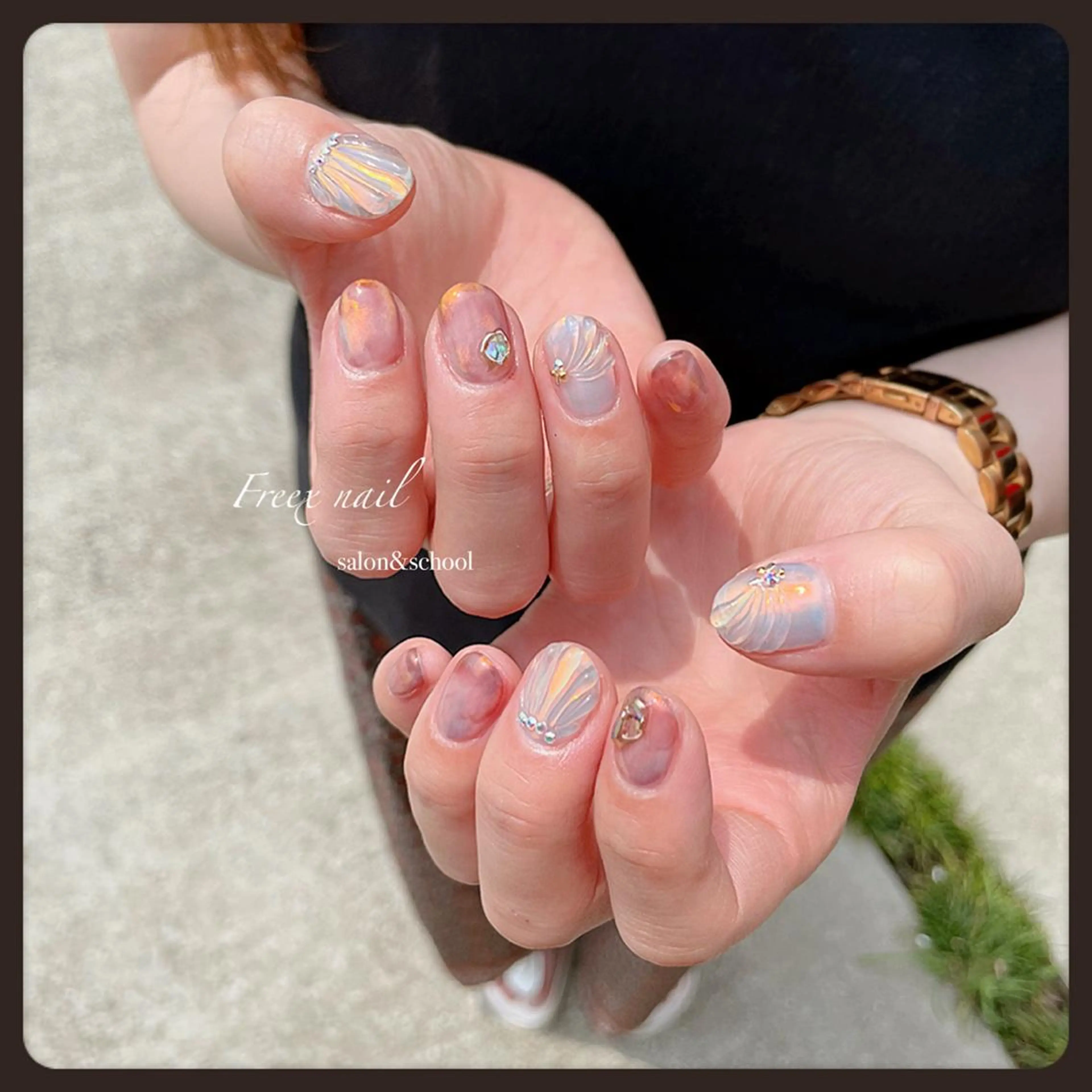 ネイル 持ち込み ハンドネイル ハンドケア freex nail /ニュアンス/個性派のネイルデザイン