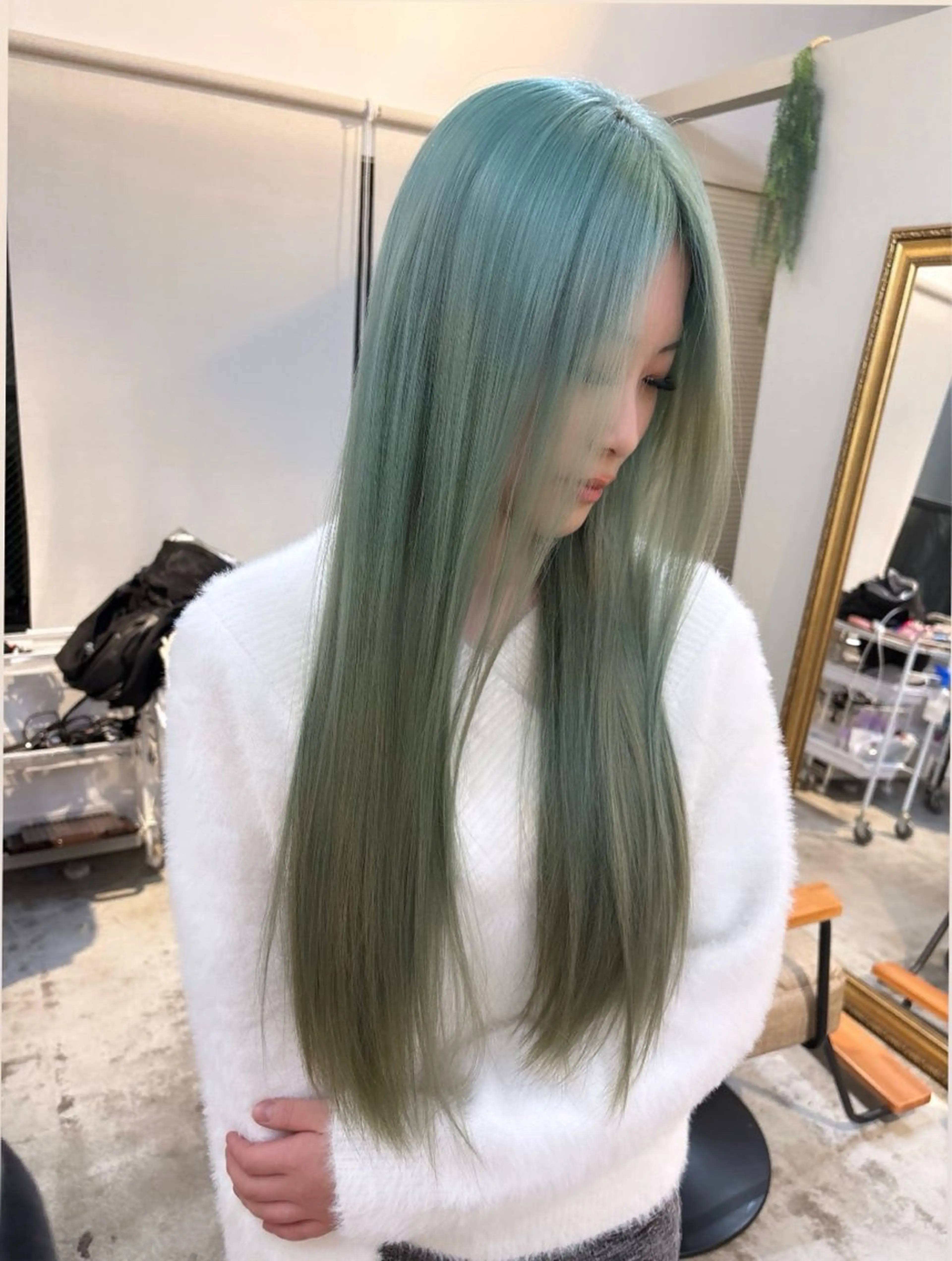 ロング ヘアカラー トリートメント 髪質改善×縮毛矯正 ×艶カラーNAOのヘアスタイル