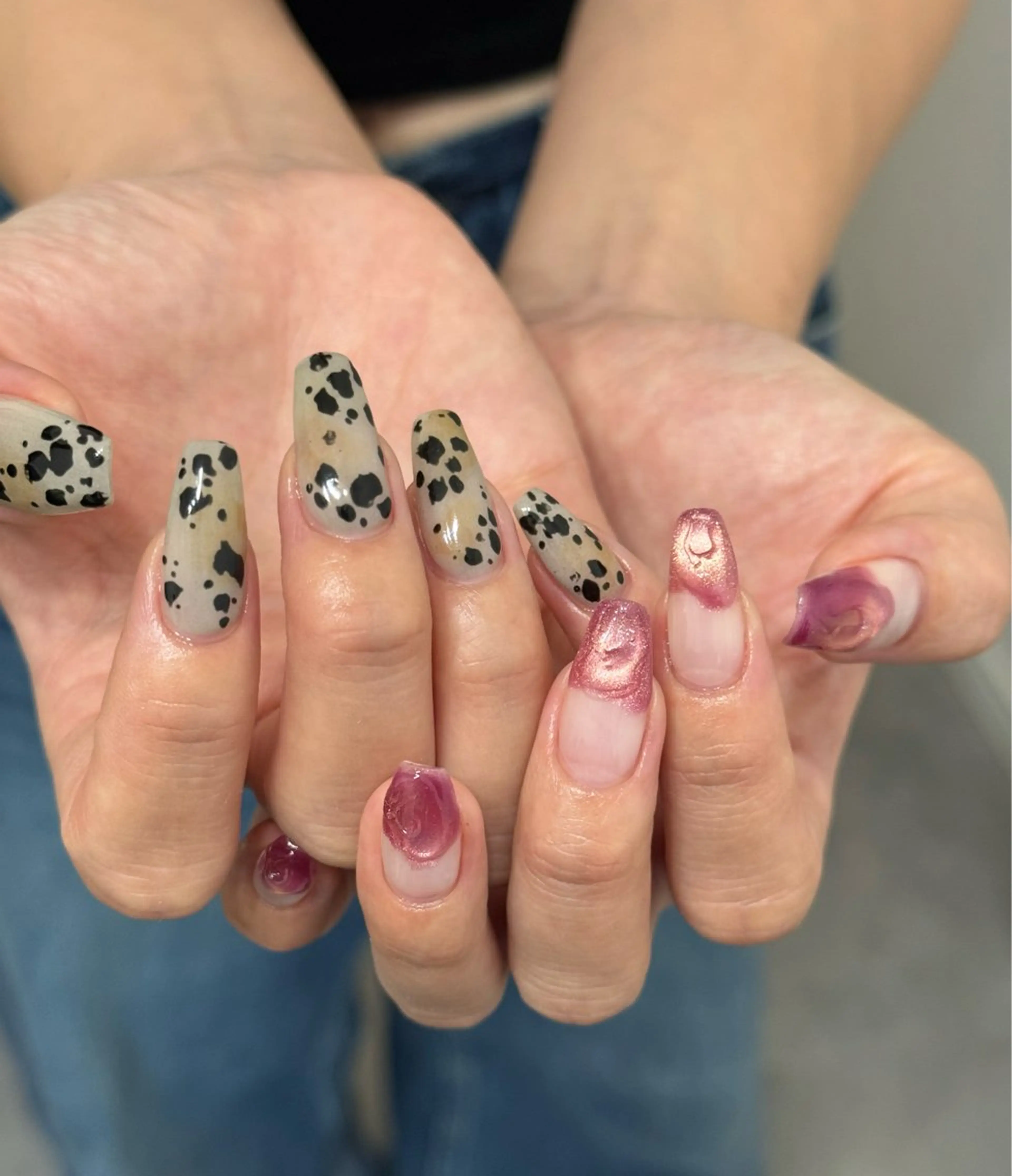 ネイル ロングネイル ハンドネイル フットネイル kiii.__ ✴︎*のネイルデザイン