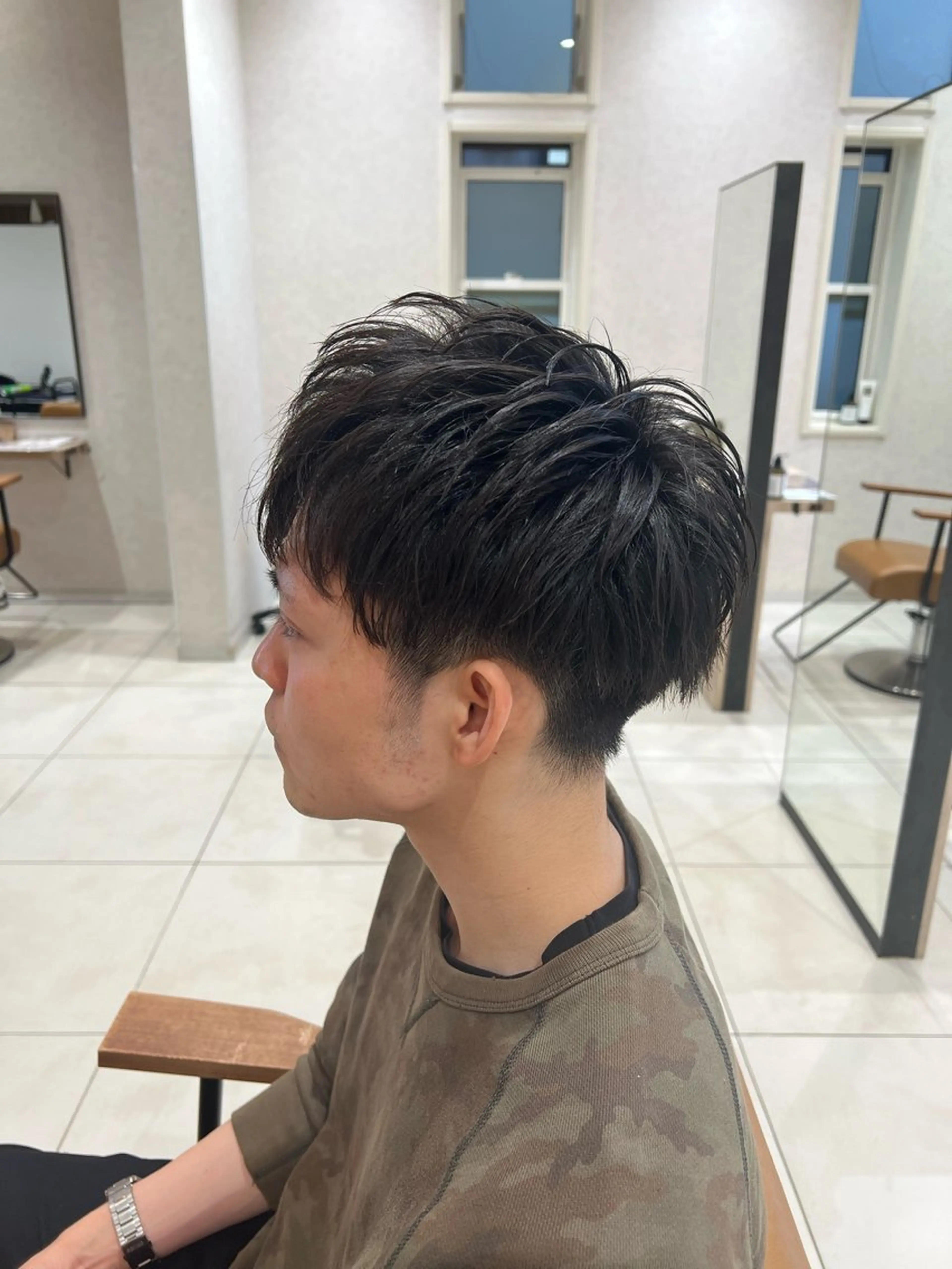 メンズ メンズ特化フェザー パーマ🚗タケシのヘアスタイル