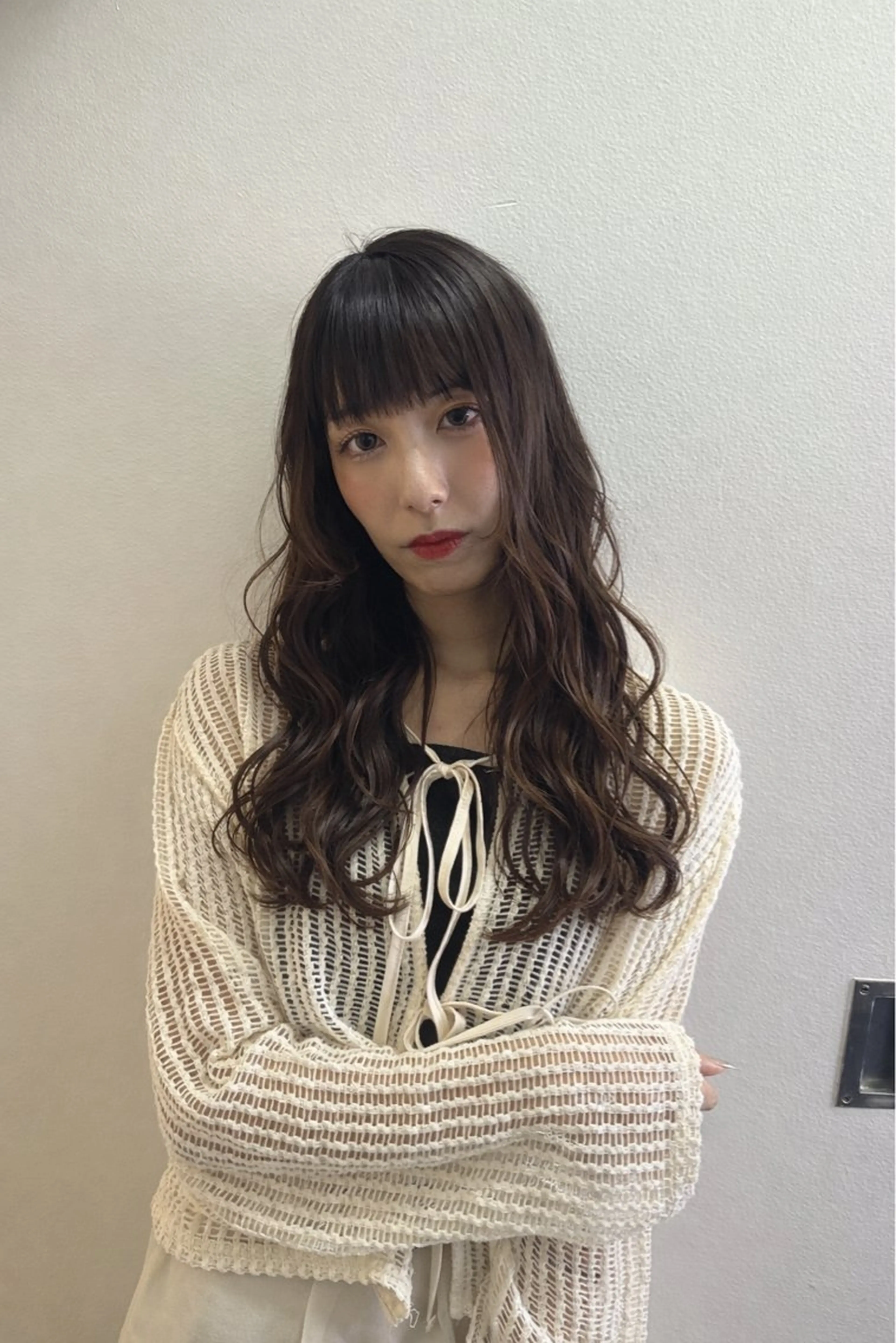 ロング カット ヘアカラー トリートメント SHIORI/ ベージュカラー/ボブのヘアスタイル