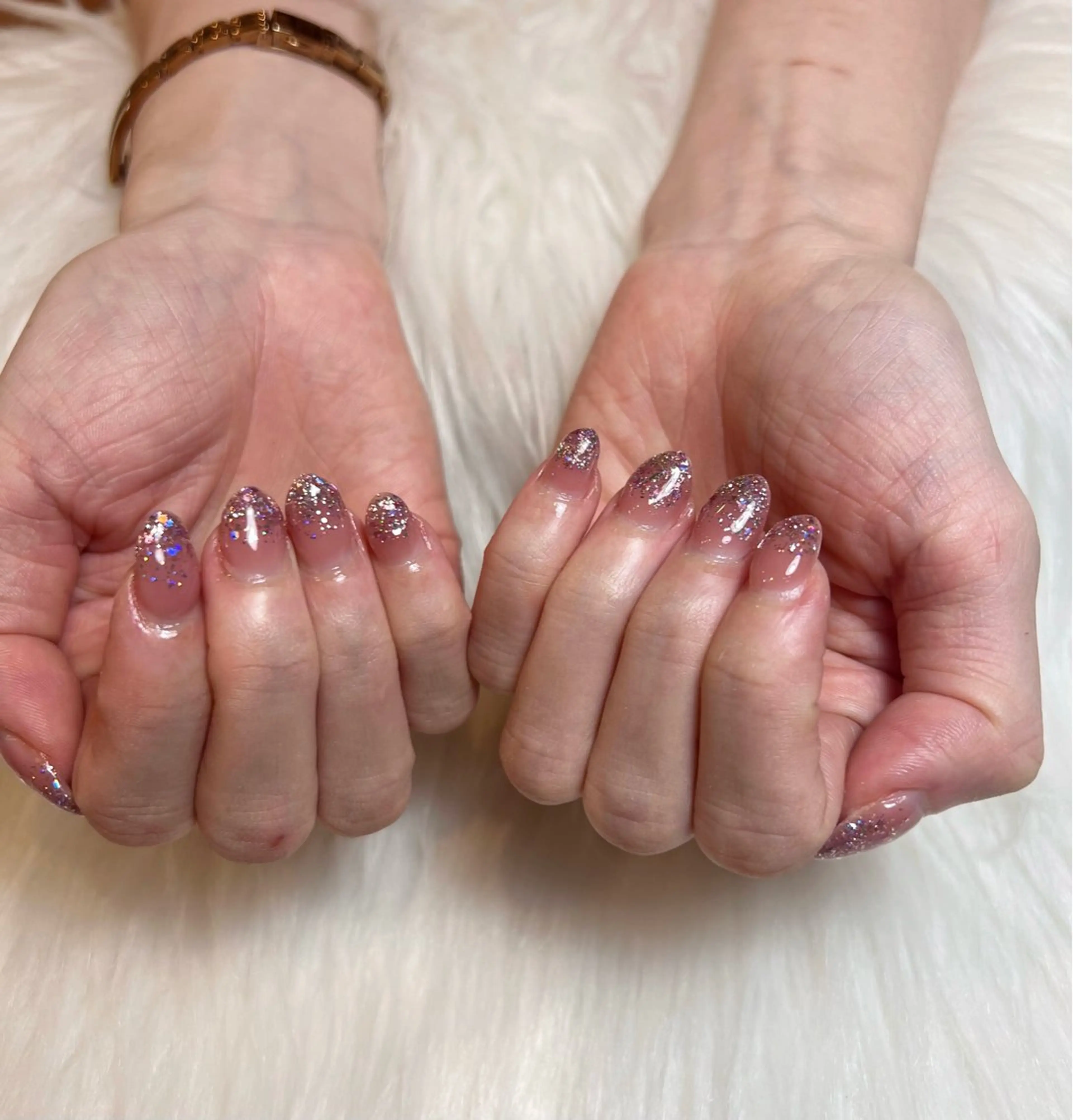ネイル グラデーション ラメ(グリッター) ラメグラデーション ハンドネイル Miss Nailのネイルデザイン