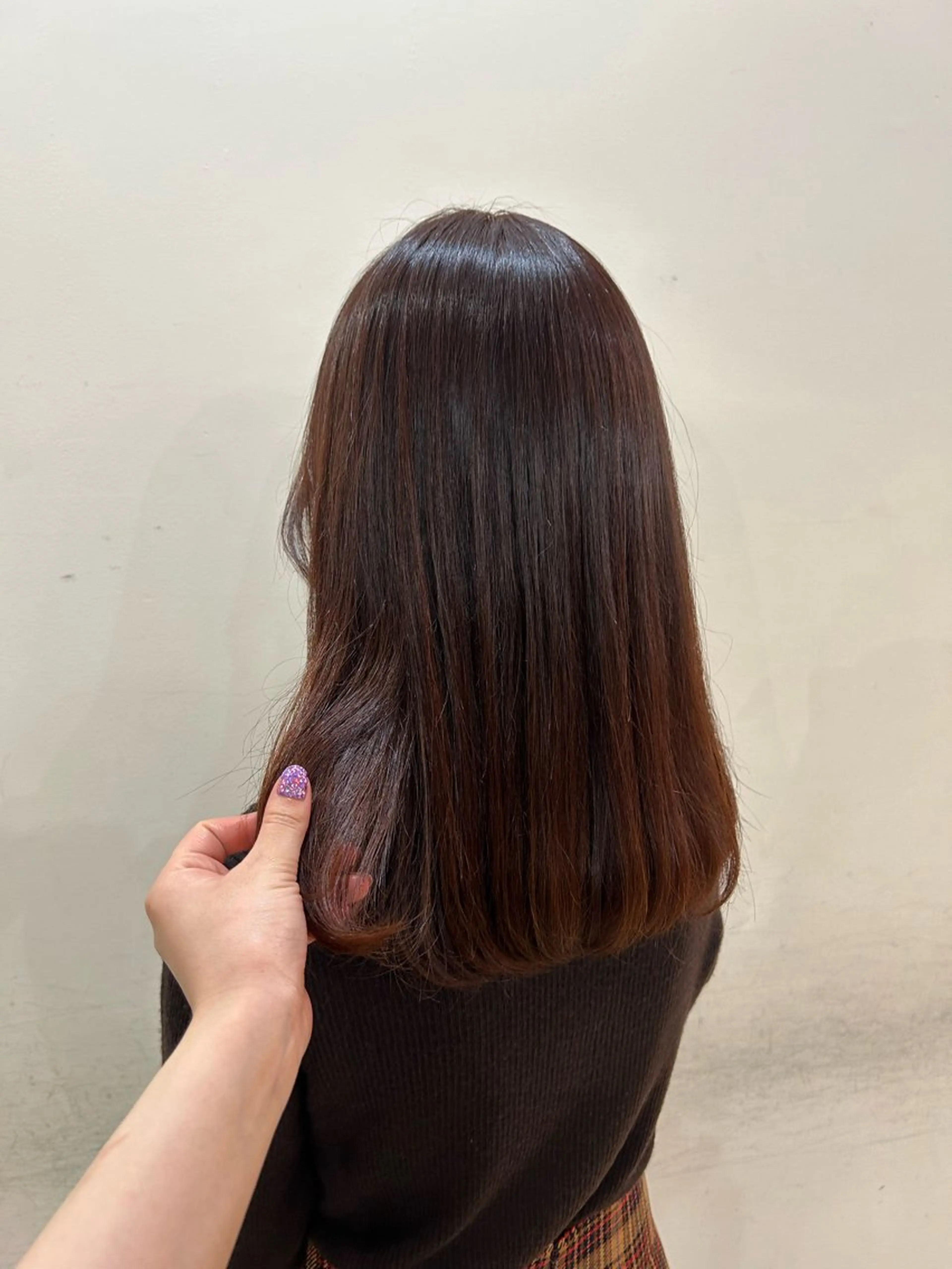 セミロング ベージュ/透明感/ レイヤー/あやか💕のヘアスタイル