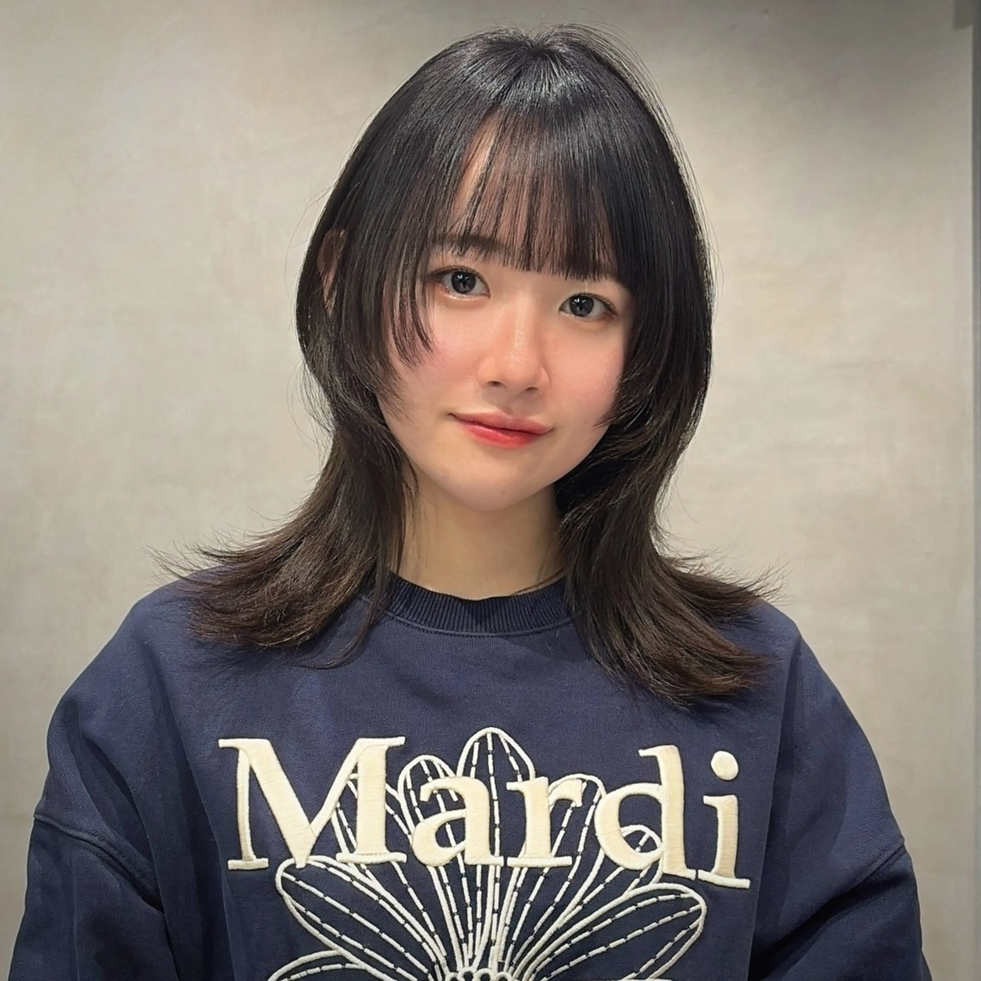 ミディアム カラー カット ヘアカラー トリートメント レイヤー/ウルフ🤍 mayo.のヘアスタイル