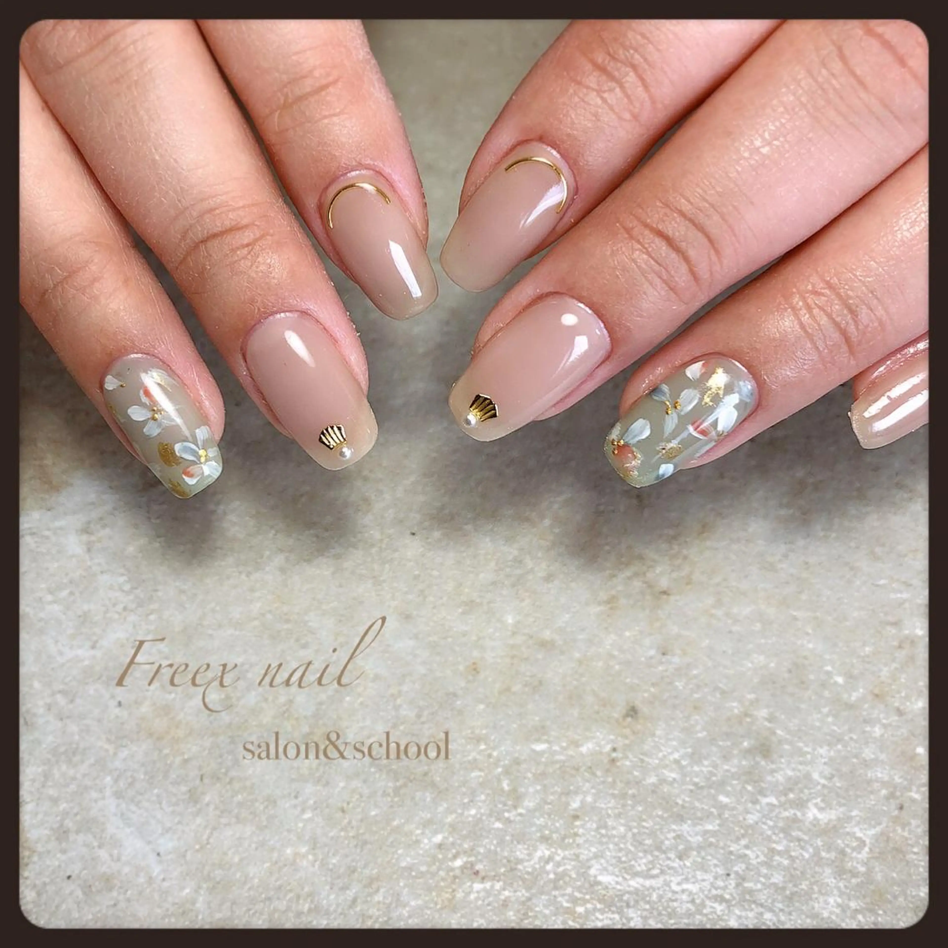 ネイル フラワーネイル ニュアンスネイル freex nail /ニュアンス/個性派のネイルデザイン