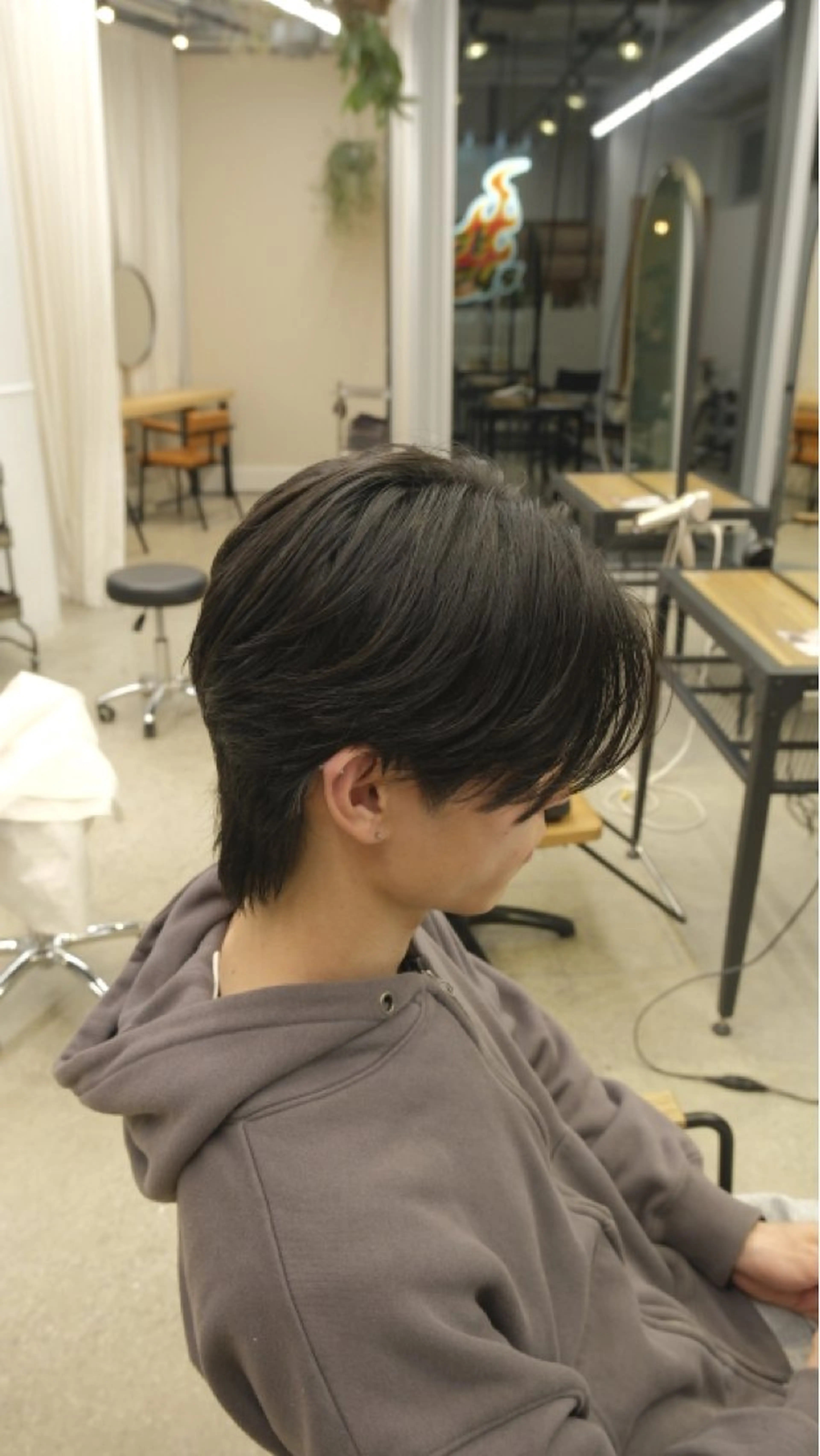 ミディアム パーマ カット パーマ シャドウパーマ No.1うえちりくのヘアスタイル