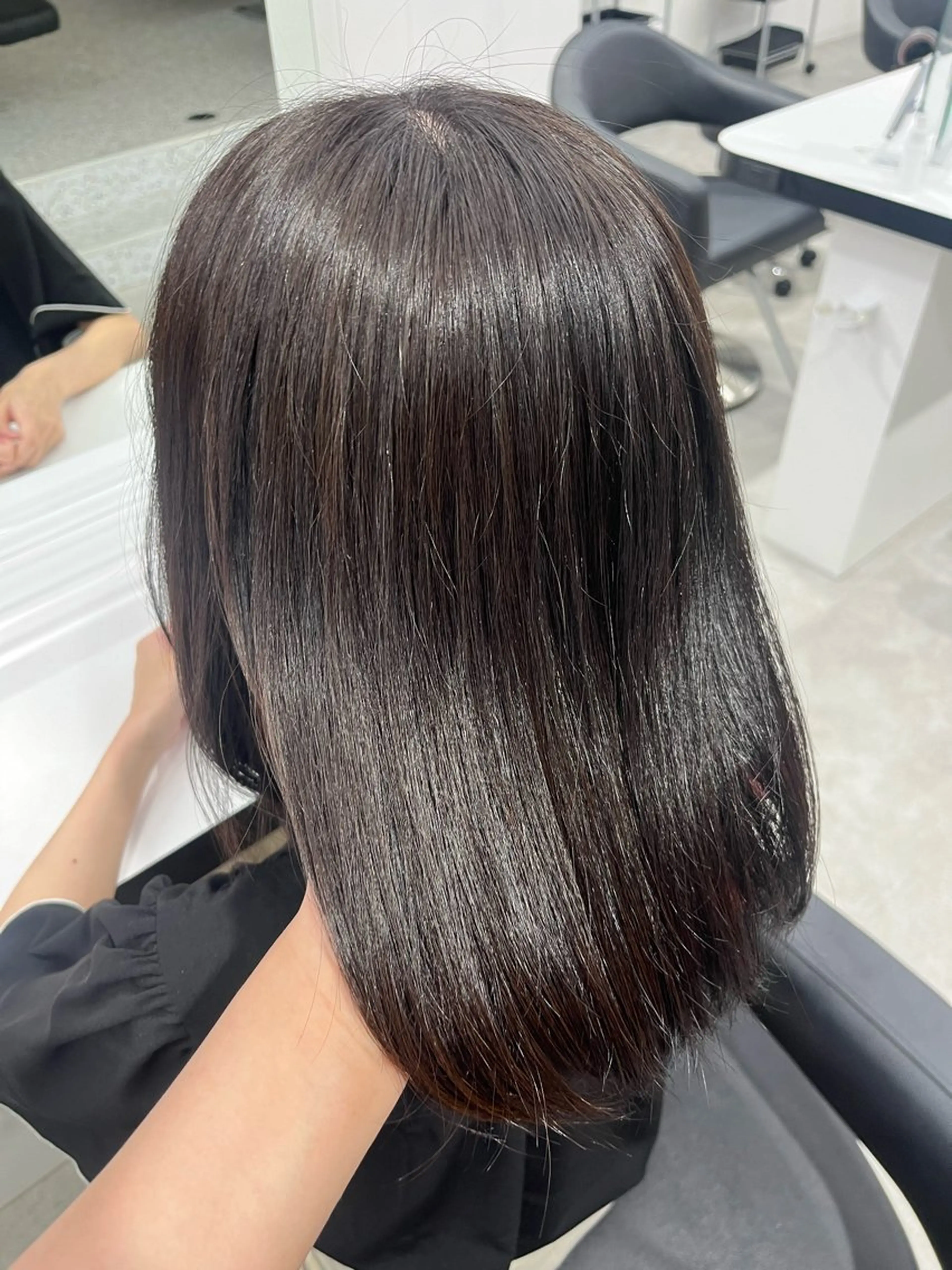 ミディアム カラー みう/仙台/暖色/ 艶髪/顔周りカット/のヘアスタイル