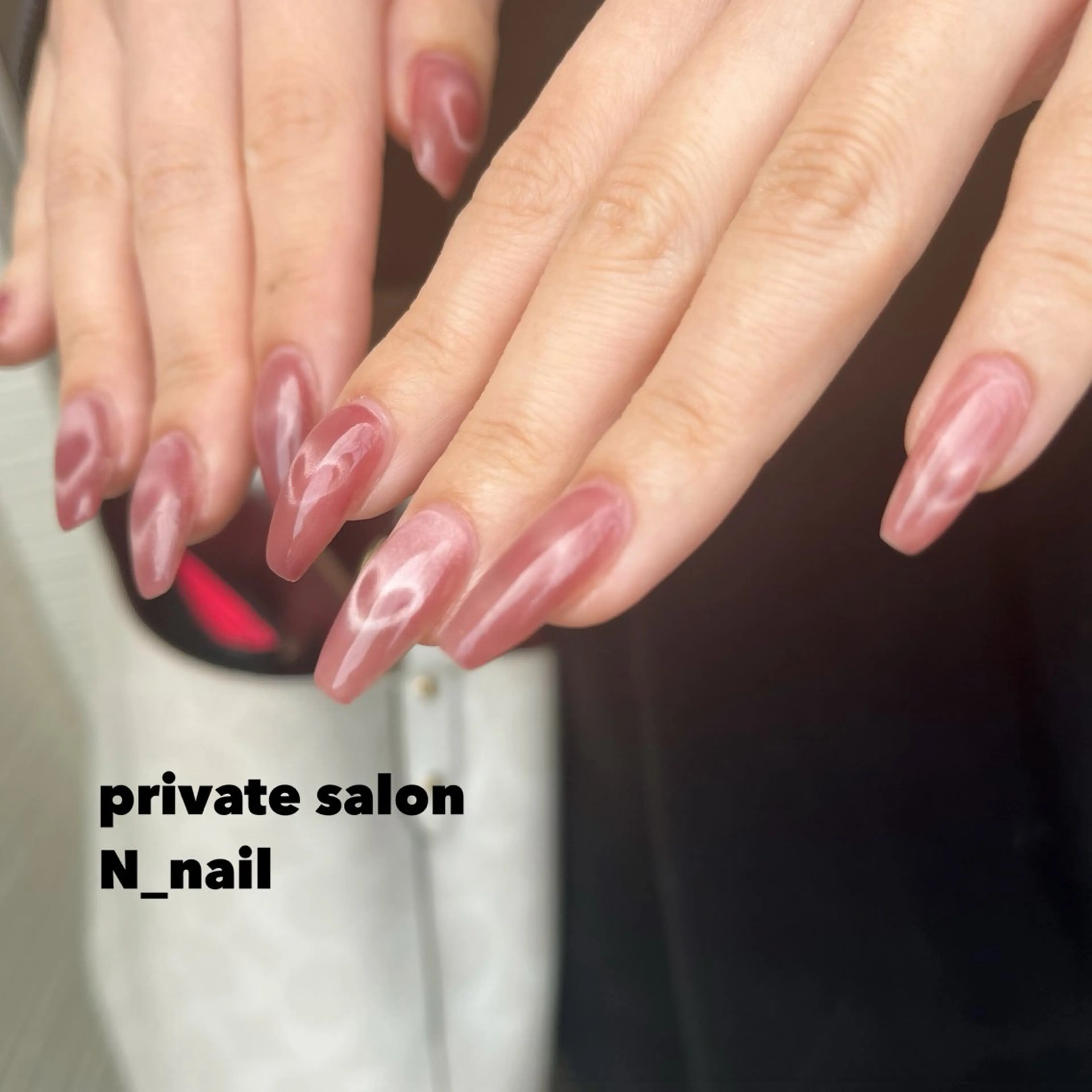 ネイル ハート マグネットネイル Nail lienのネイルデザイン