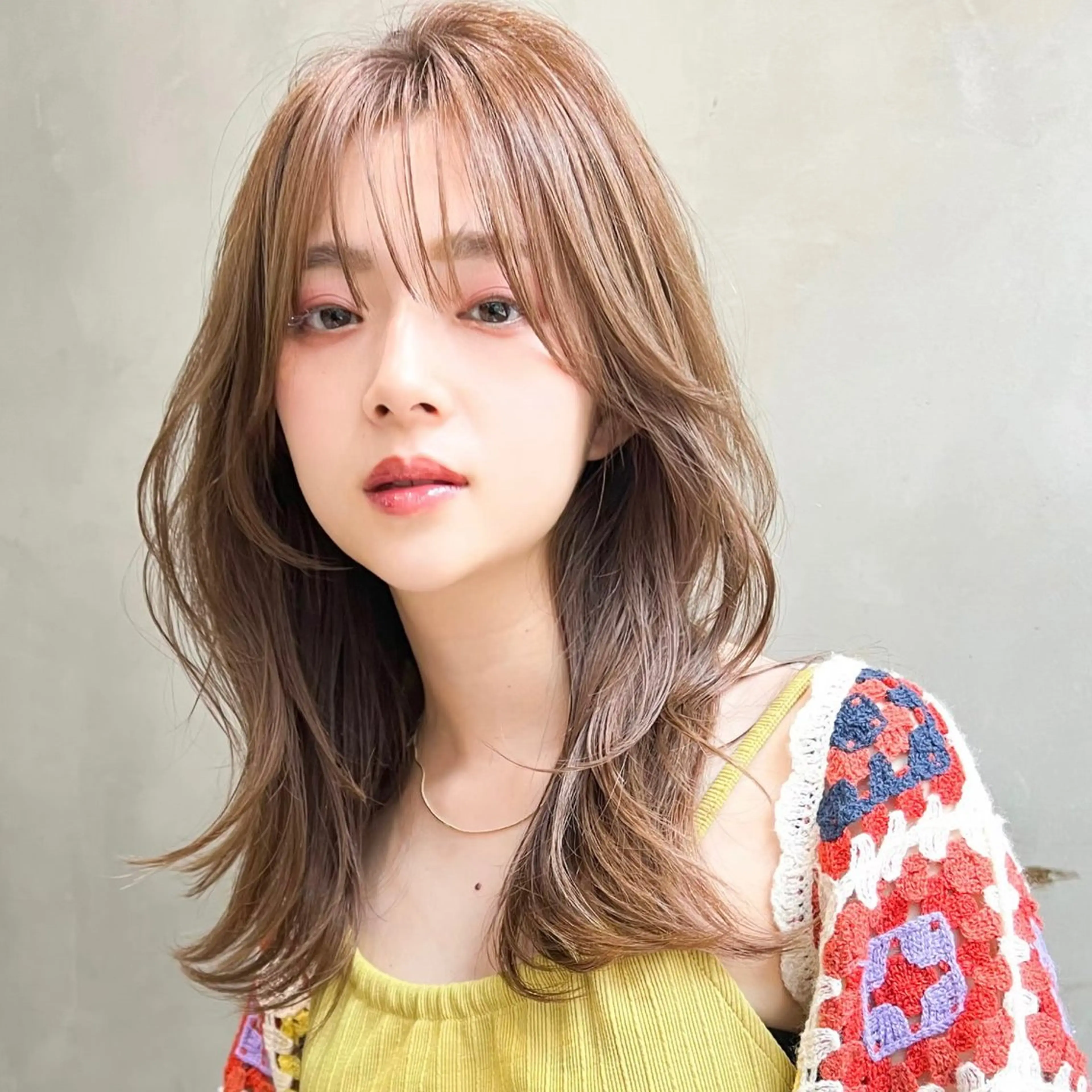 ミディアム カラー パーマ ヘアアレンジ メンズ キッズ ヘアカラー トリートメント ヘアセット 丁寧なカウンセリング 🌿Chiemi🌿のヘアスタイル