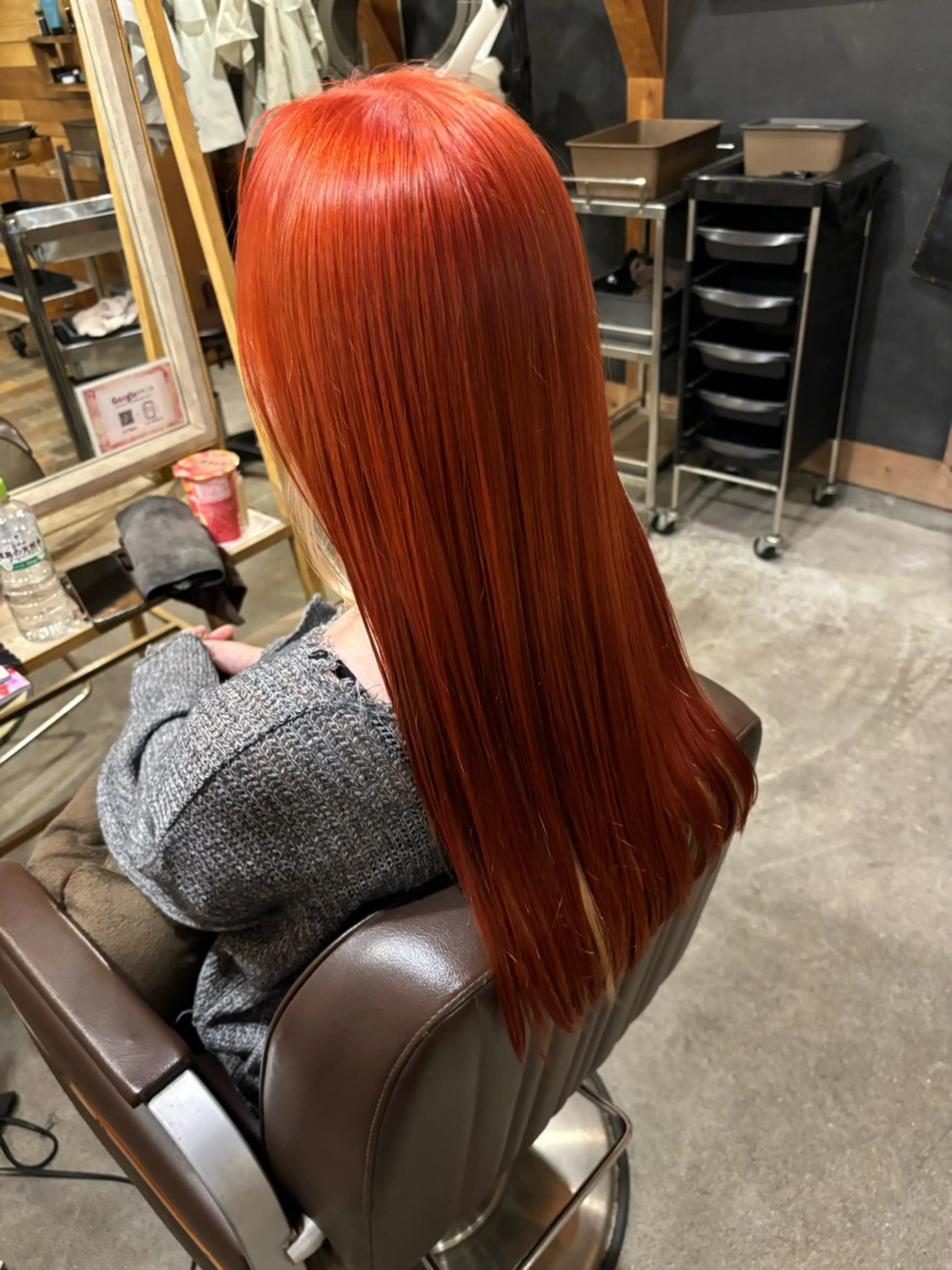 カラー ベージュカラー ブリーチ オレンジ ヘアカラー トリートメント tent平島 叶也のヘアスタイル