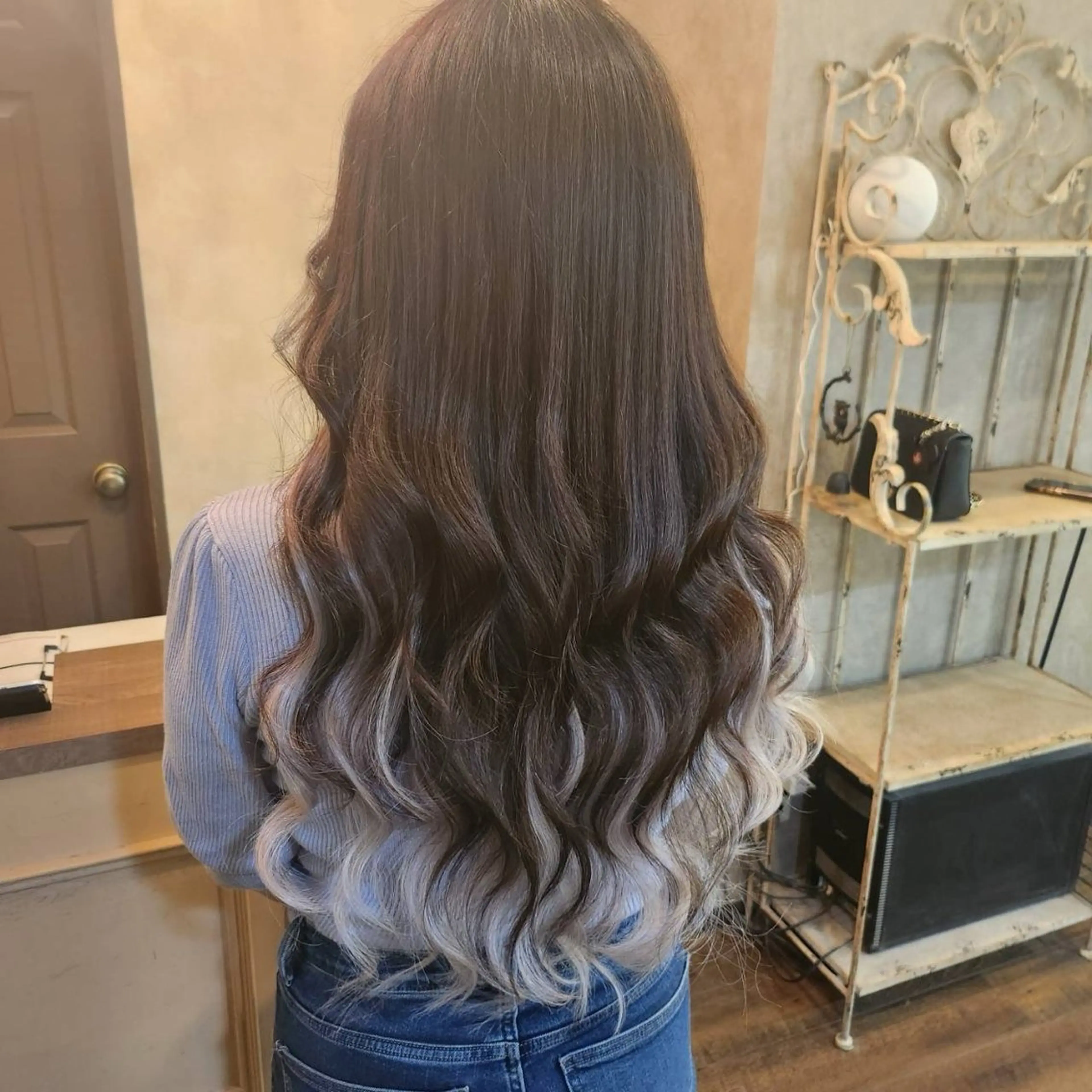 ロング ヘアアレンジ シールエクステ エクステ カット エクステ MagicMush ✴︎シールエクステのヘアスタイル