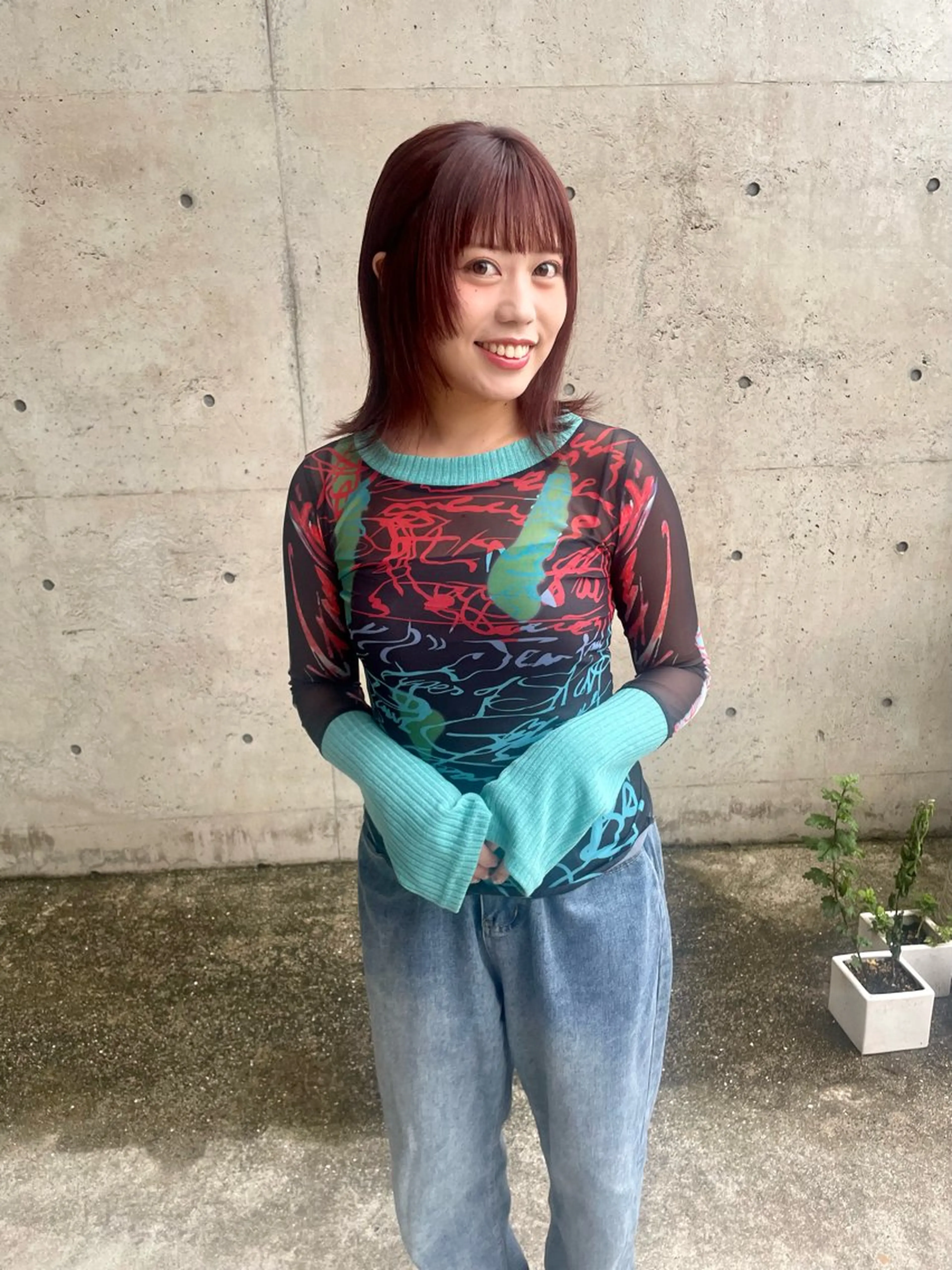 ミディアム カラー 日高 香織のヘアスタイル