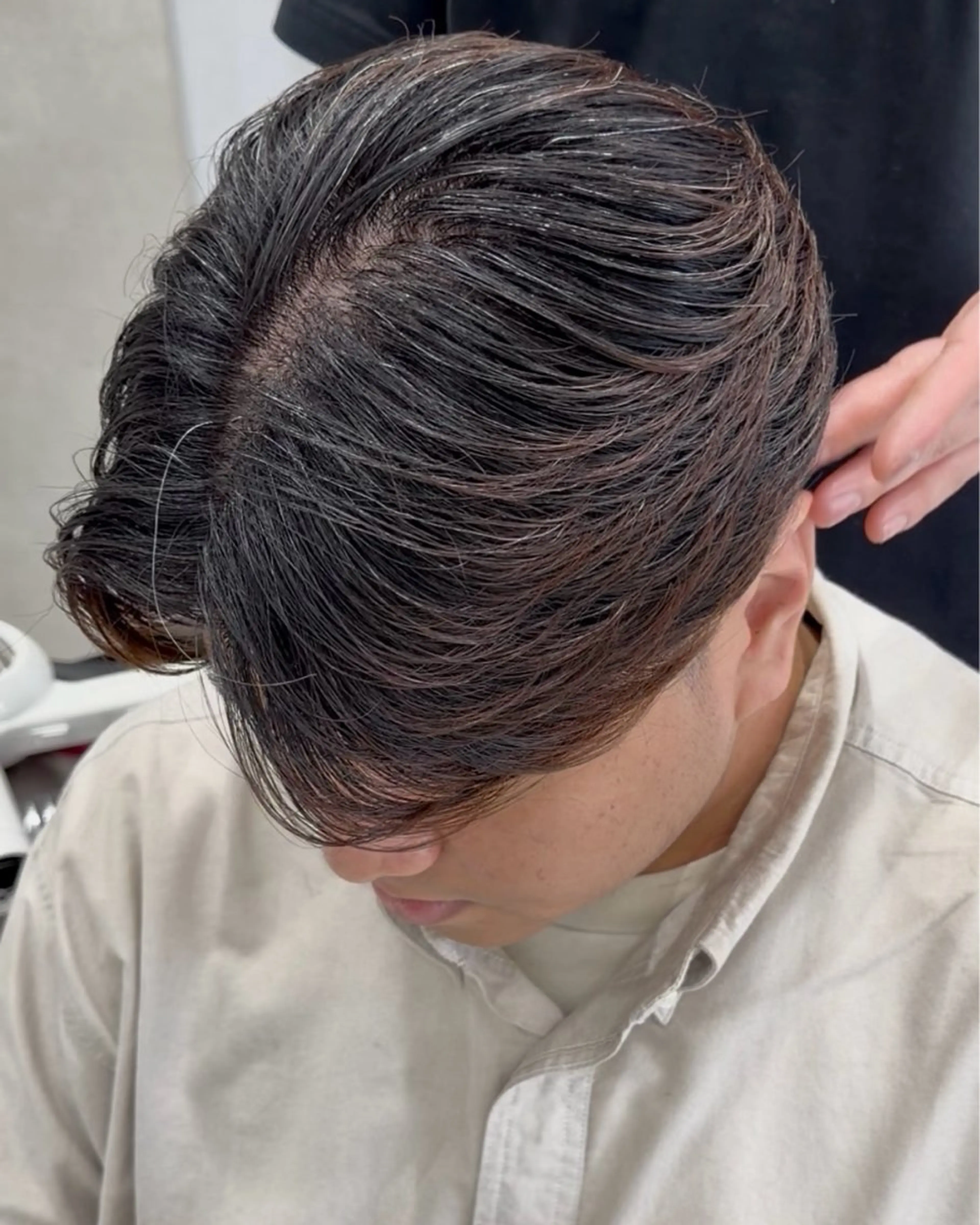 パーマ メンズ カット 縮毛矯正 毛流れ/メンズパーマ kanata/溝の口のヘアスタイル