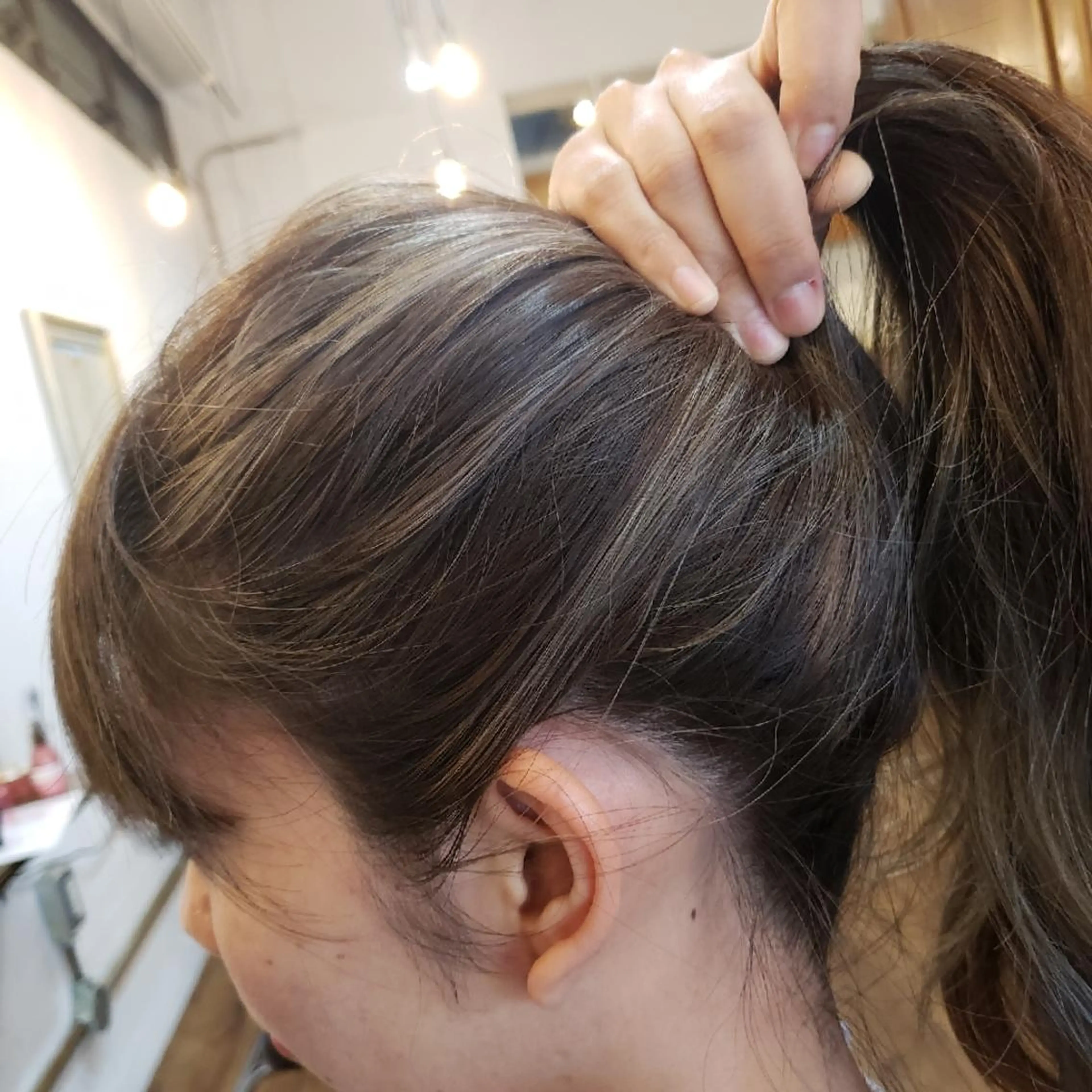 ロング カラー 饒平名 知也のヘアスタイル