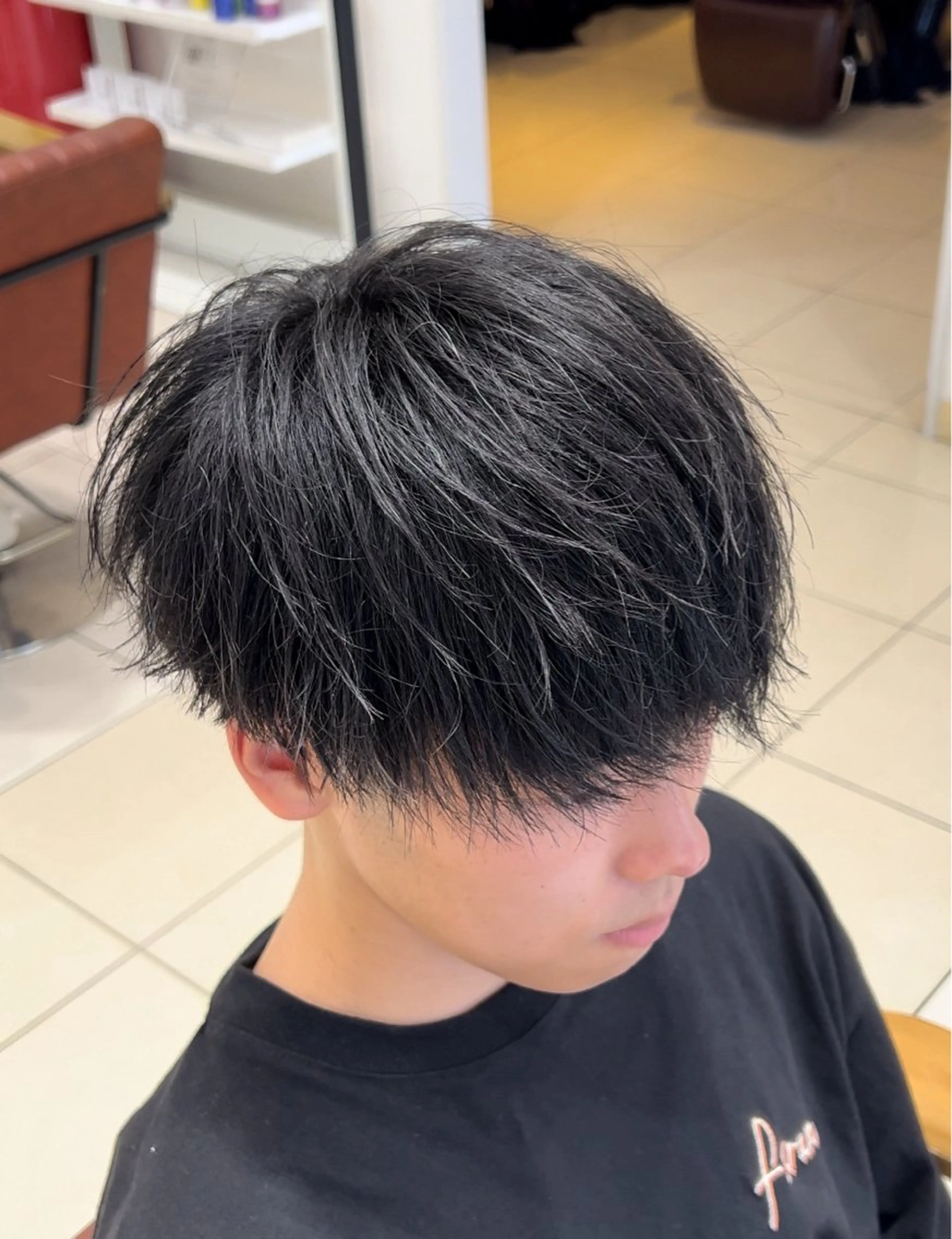 パーマ メンズ マッシュ カット メンズ特化/勝田駅/ 佐和駅/鈴木輝瑠/のヘアスタイル