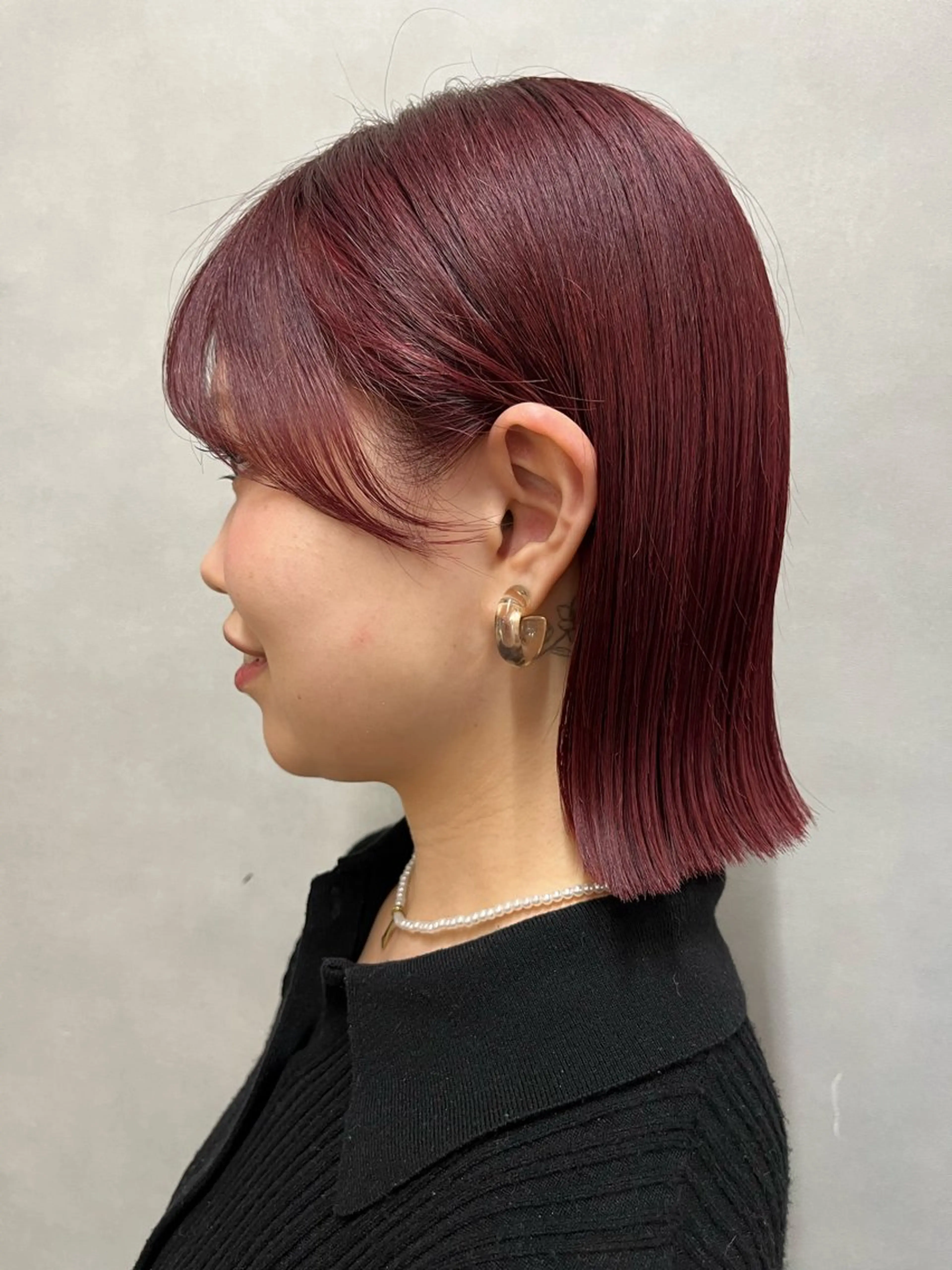 セミロング 小顔カット さくら/表参道/ボブ /レイヤーのヘアスタイル