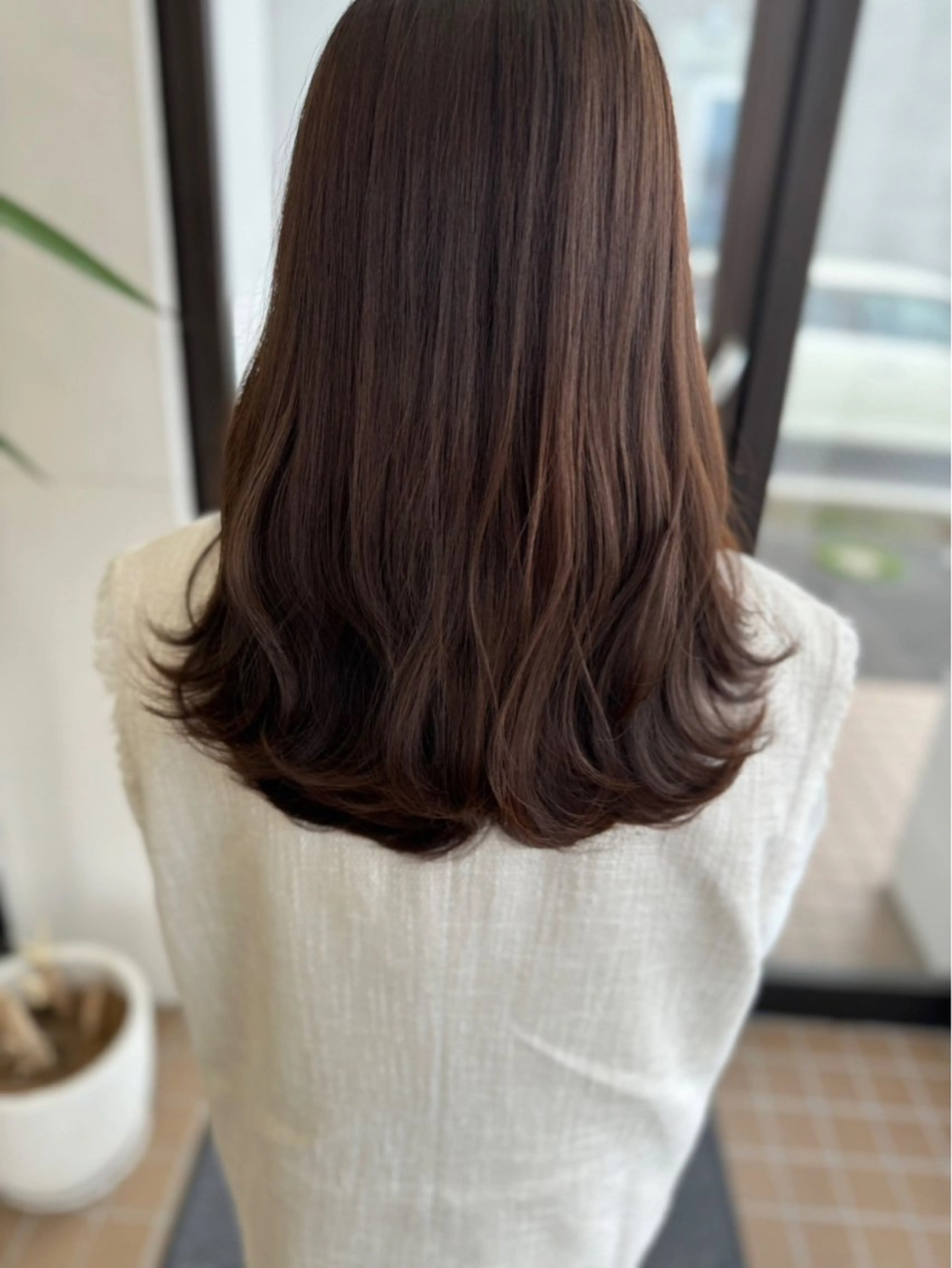 セミロング カラー BENI仙台鈎取/ 池田佳穂のヘアスタイル