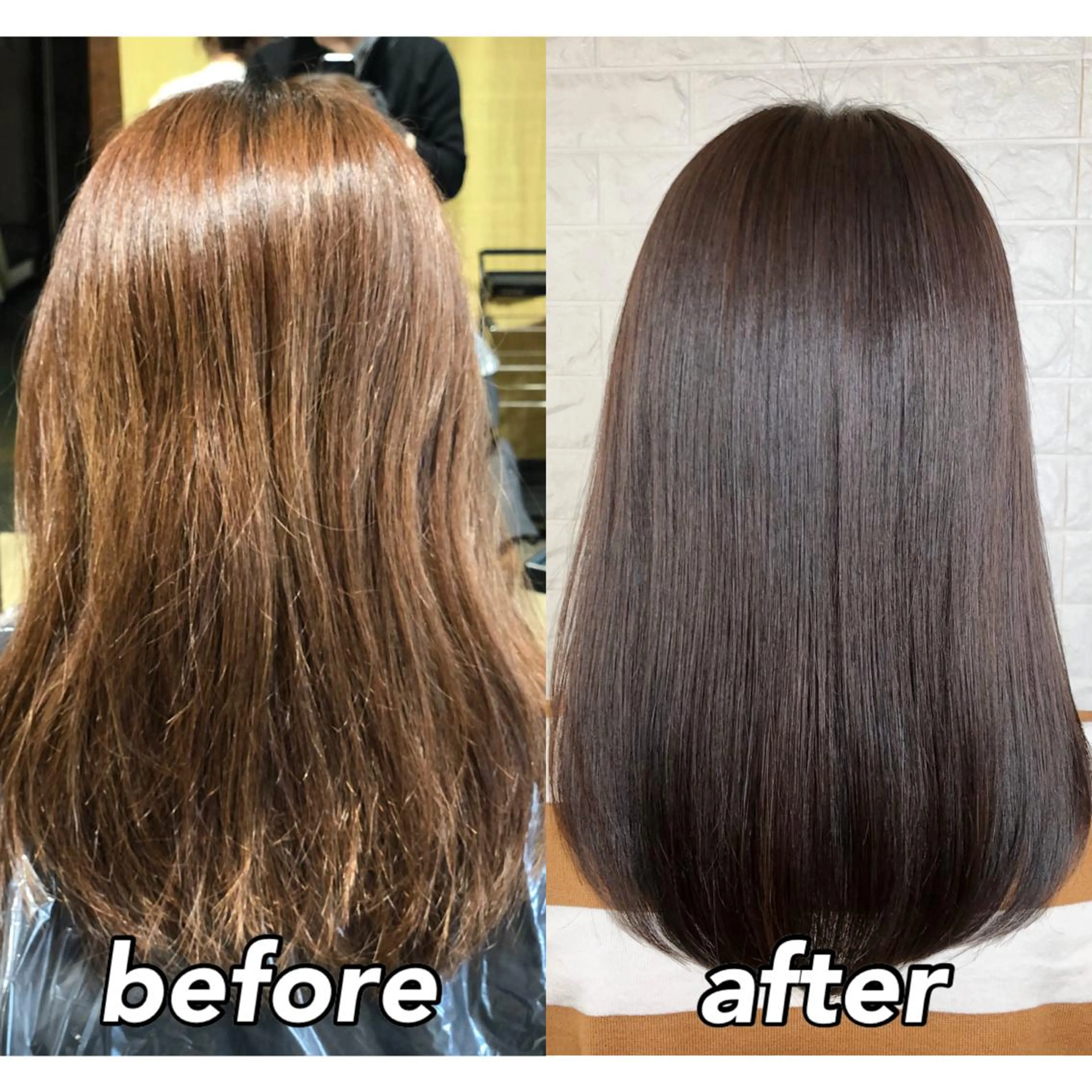 セミロング カラー パーマ 髪質改善 ストレートパーマ 髪質改善特化KIZU /艶髪研究（京都）のヘアスタイル