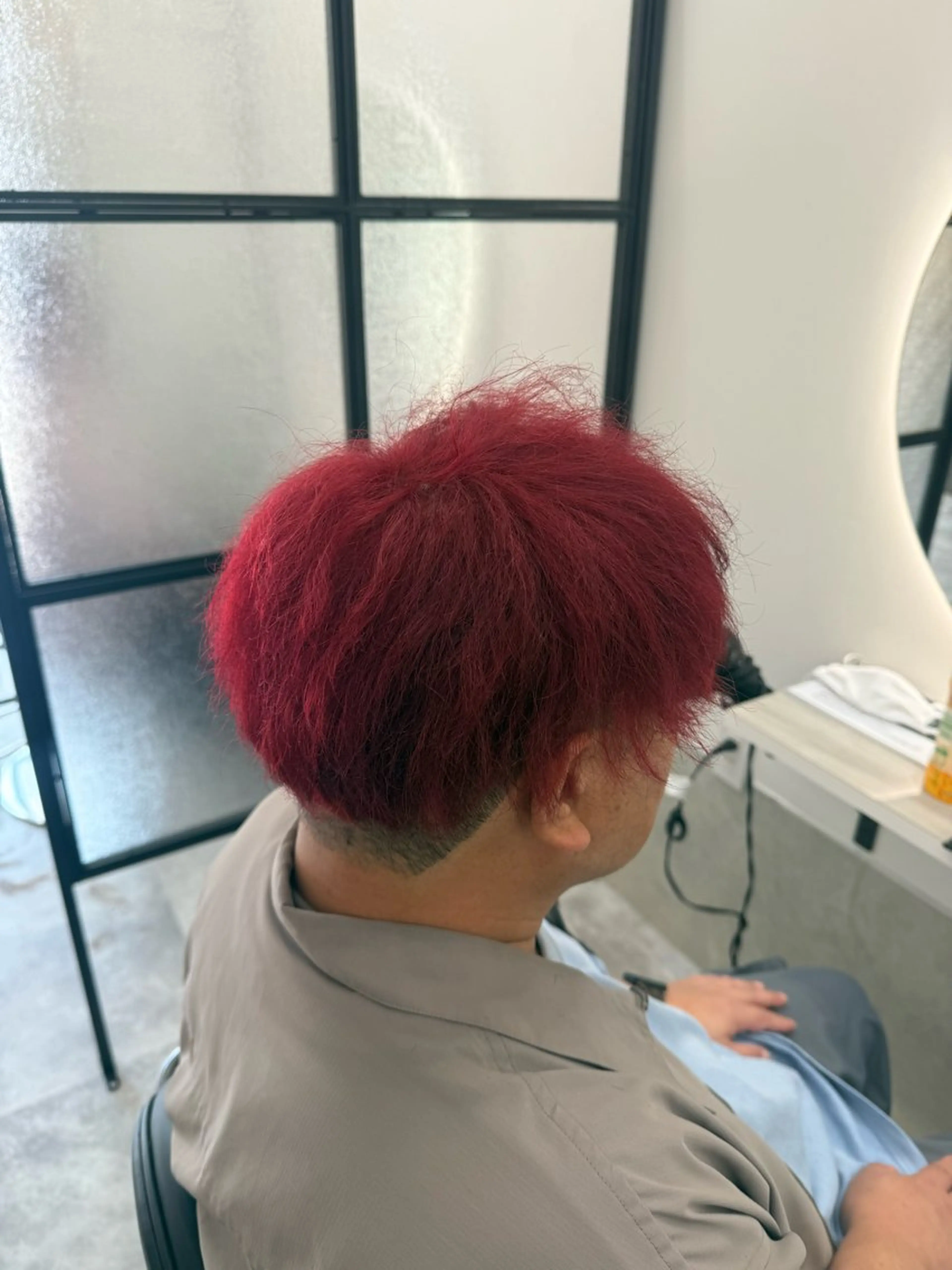 ショート カラー メンズ レッドカラー 髪質改善 Chihiro🫧のヘアスタイル