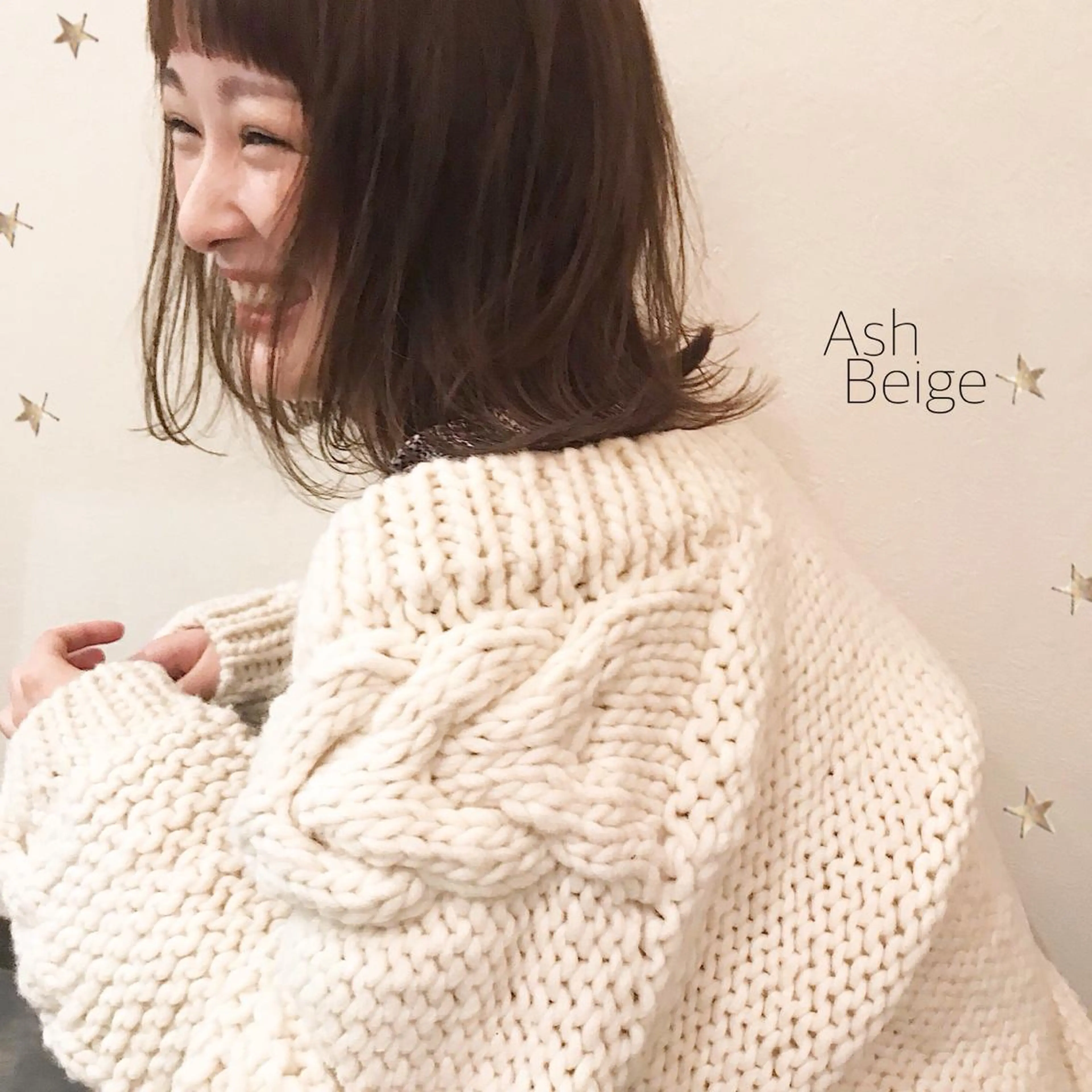 ミディアム カラー 市川 千夏のヘアスタイル